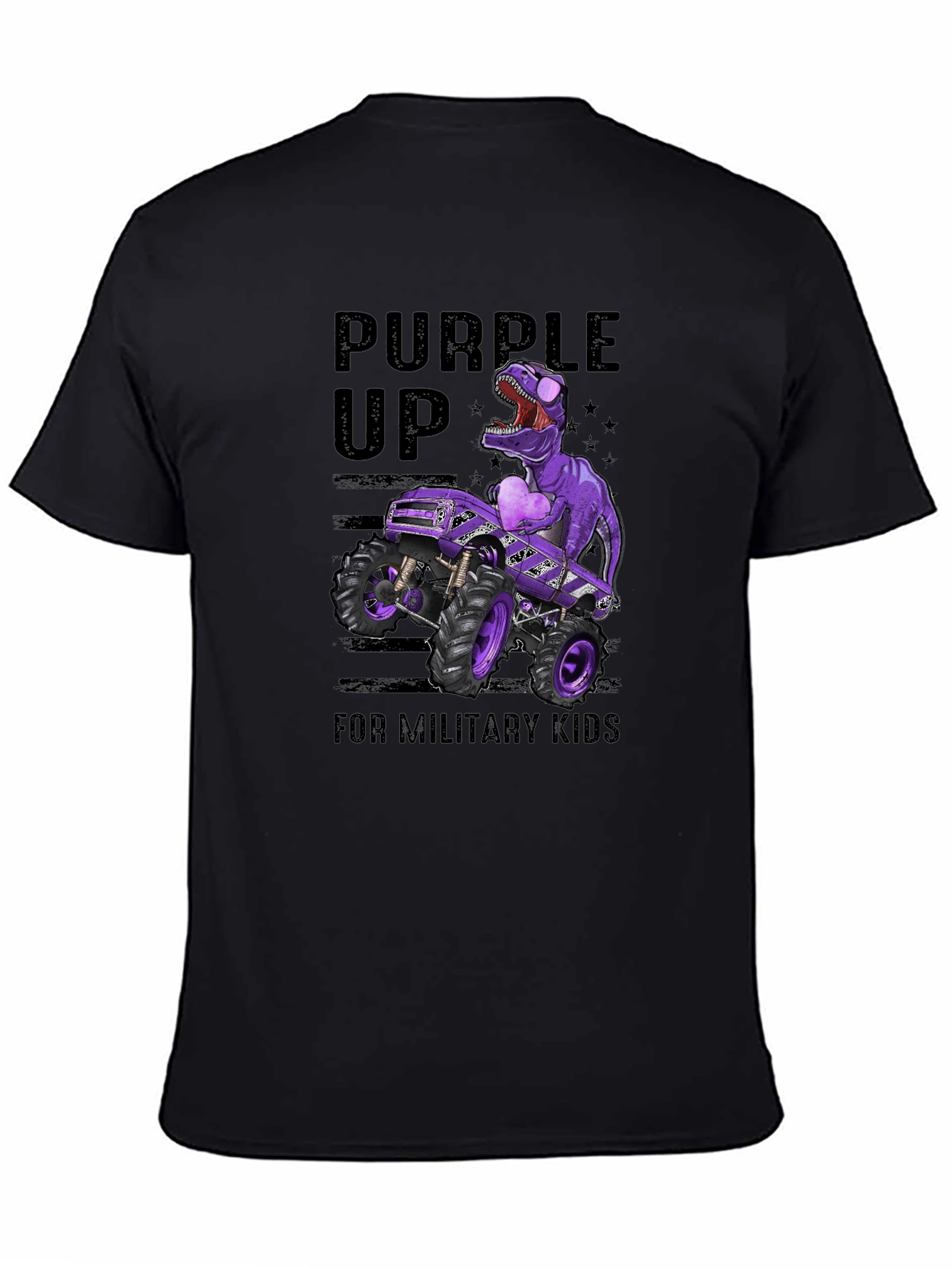 Purple Up Dinosaur Monster Truck T-Shirt