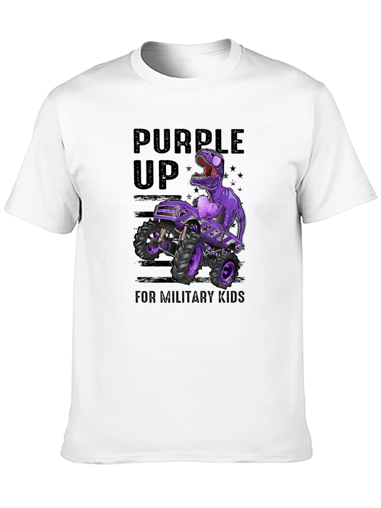 Purple Up Dinosaur Monster Truck T-Shirt