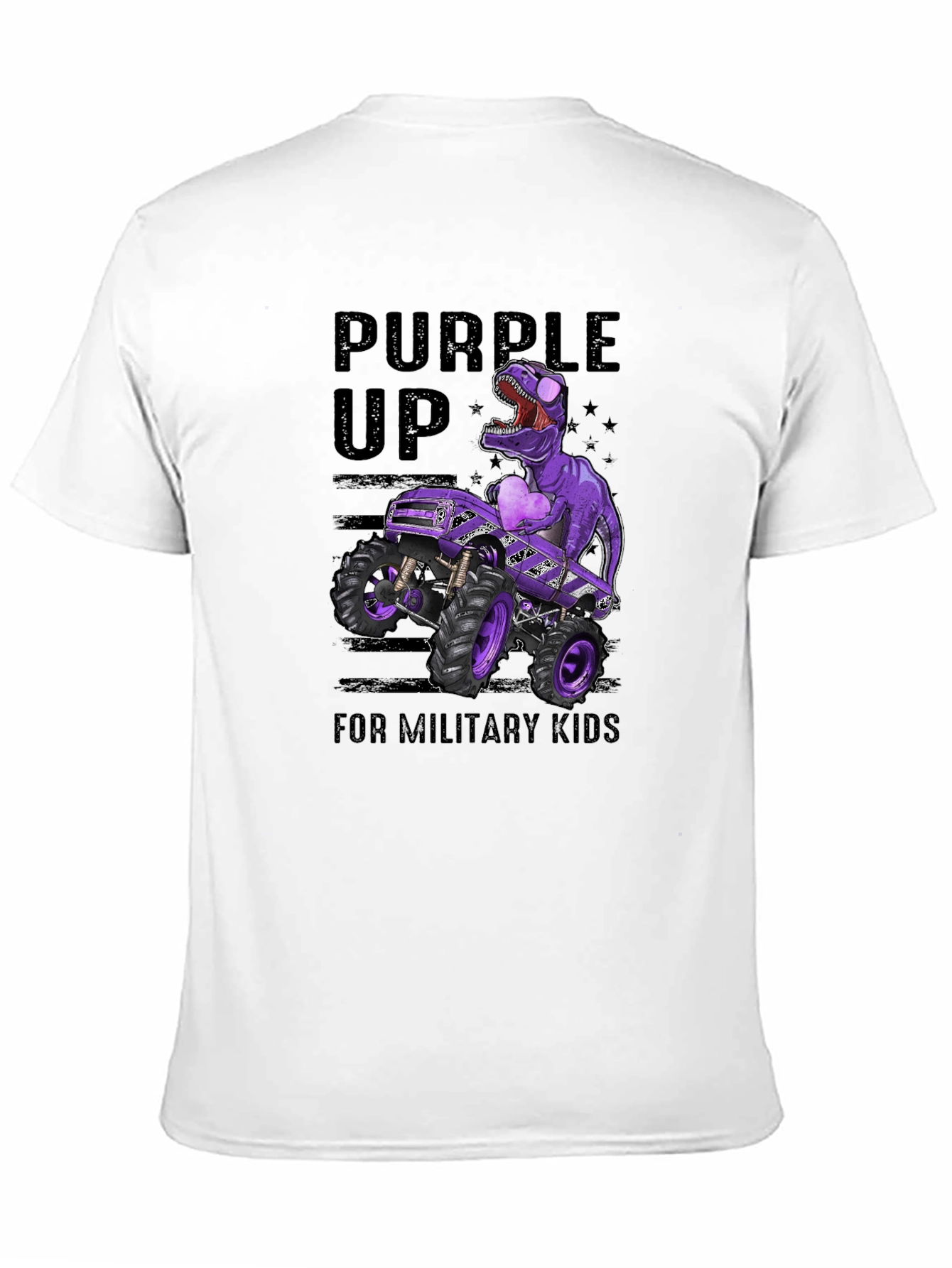 Purple Up Dinosaur Monster Truck T-Shirt