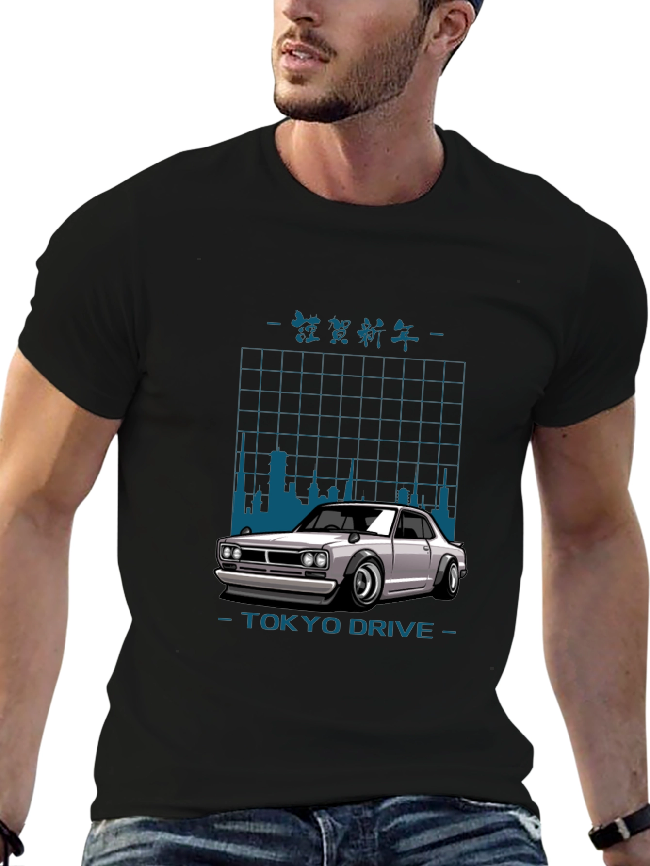 Tokyo Drive Car Graphic Black T-Shirt