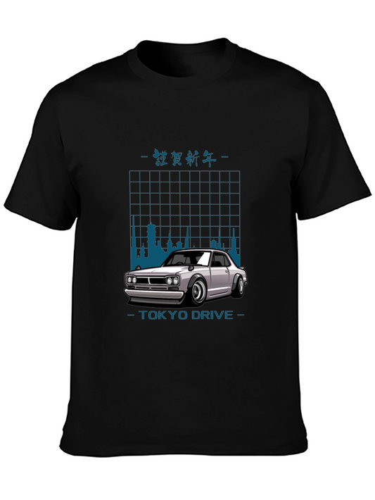 Tokyo Drive Car Graphic Black T-Shirt