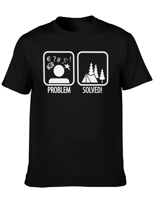 Problem Solved Camping T-Shirt - Outdoor Adventure Tee