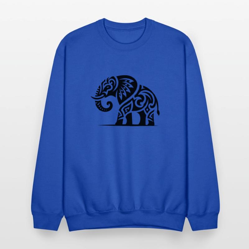Elephant Art Tattoo With Large Tusks