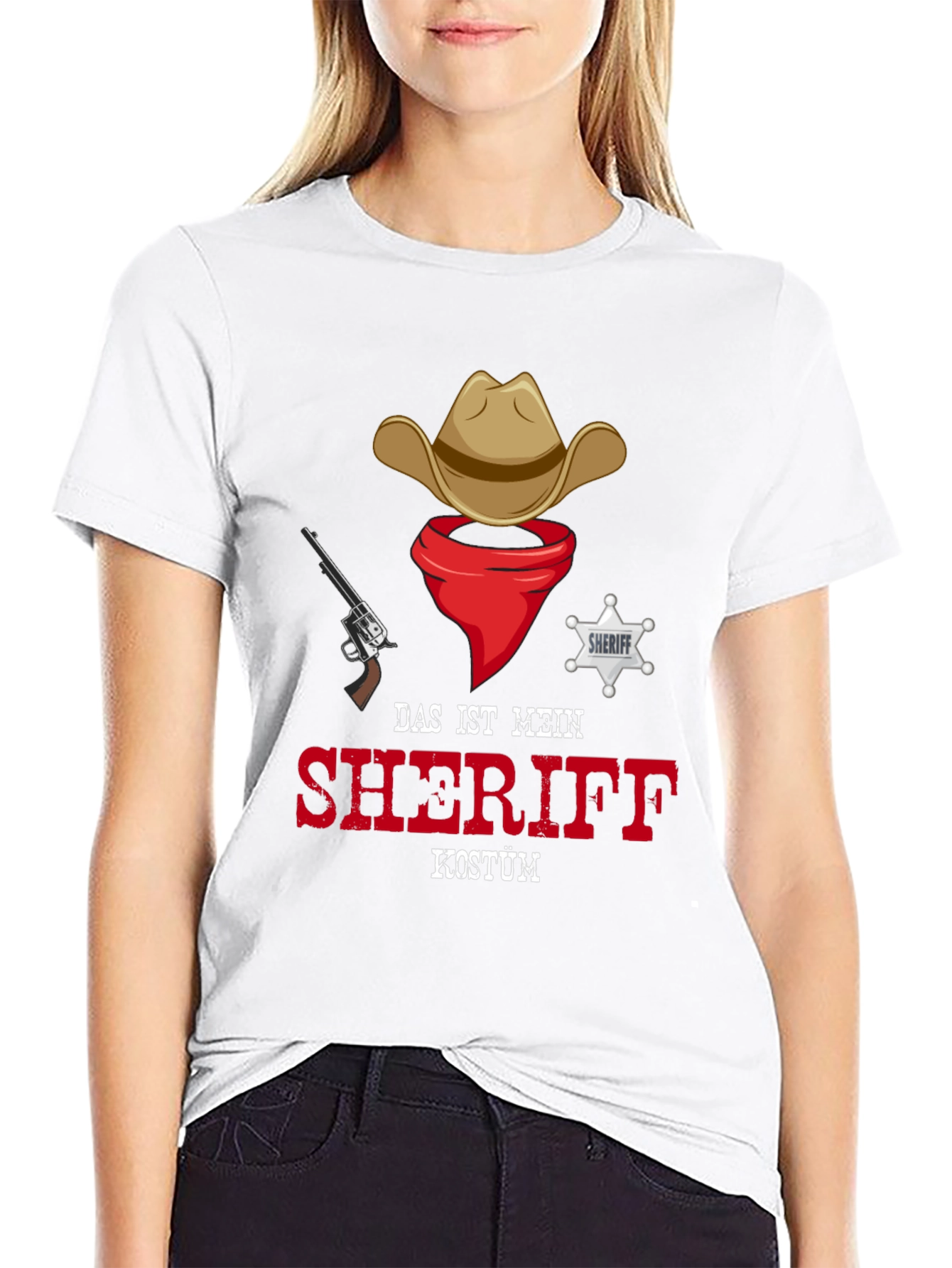 Sheriff Costume T-Shirt - Cowboy Western Style