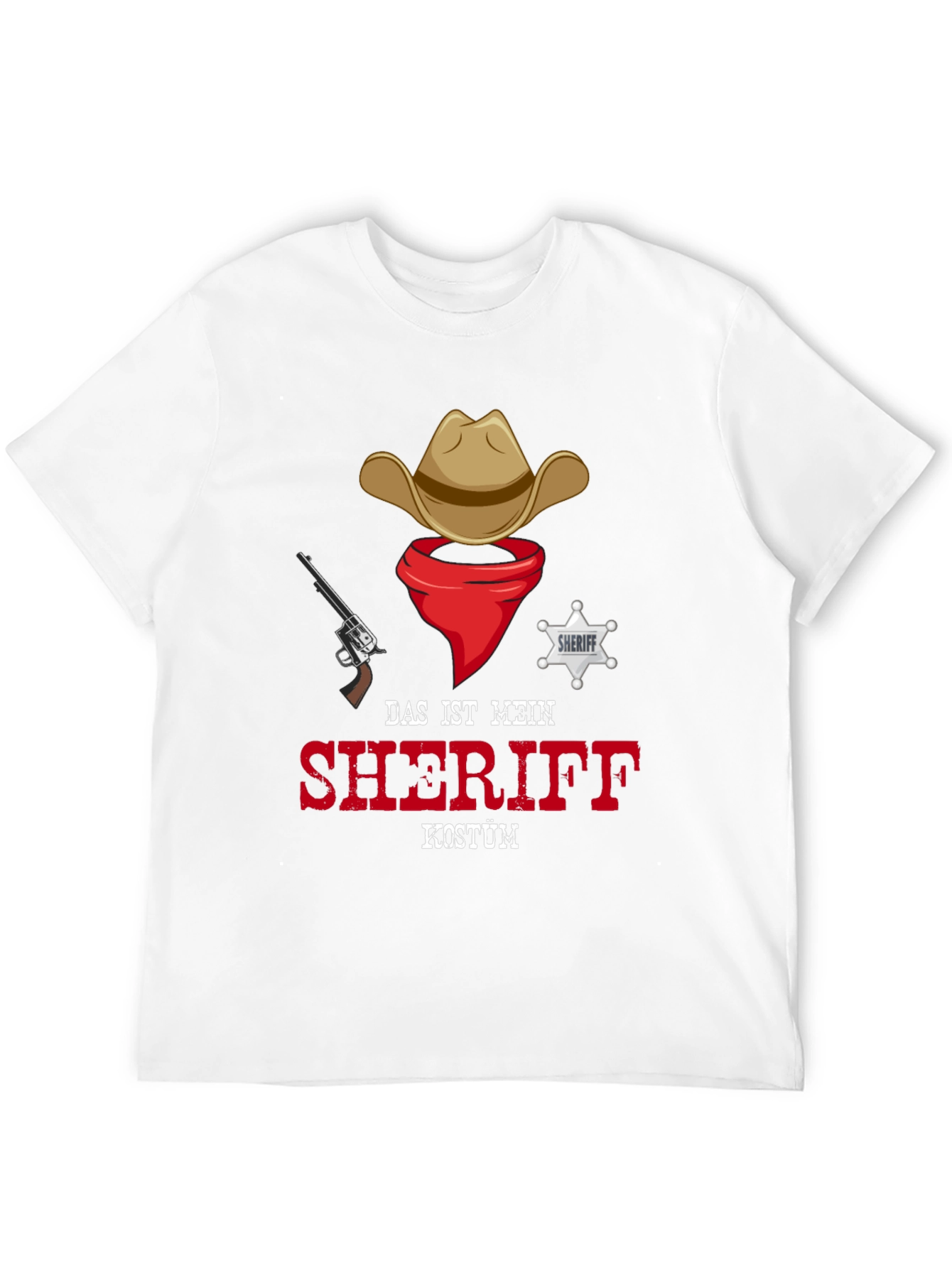 Sheriff Costume T-Shirt - Cowboy Western Style