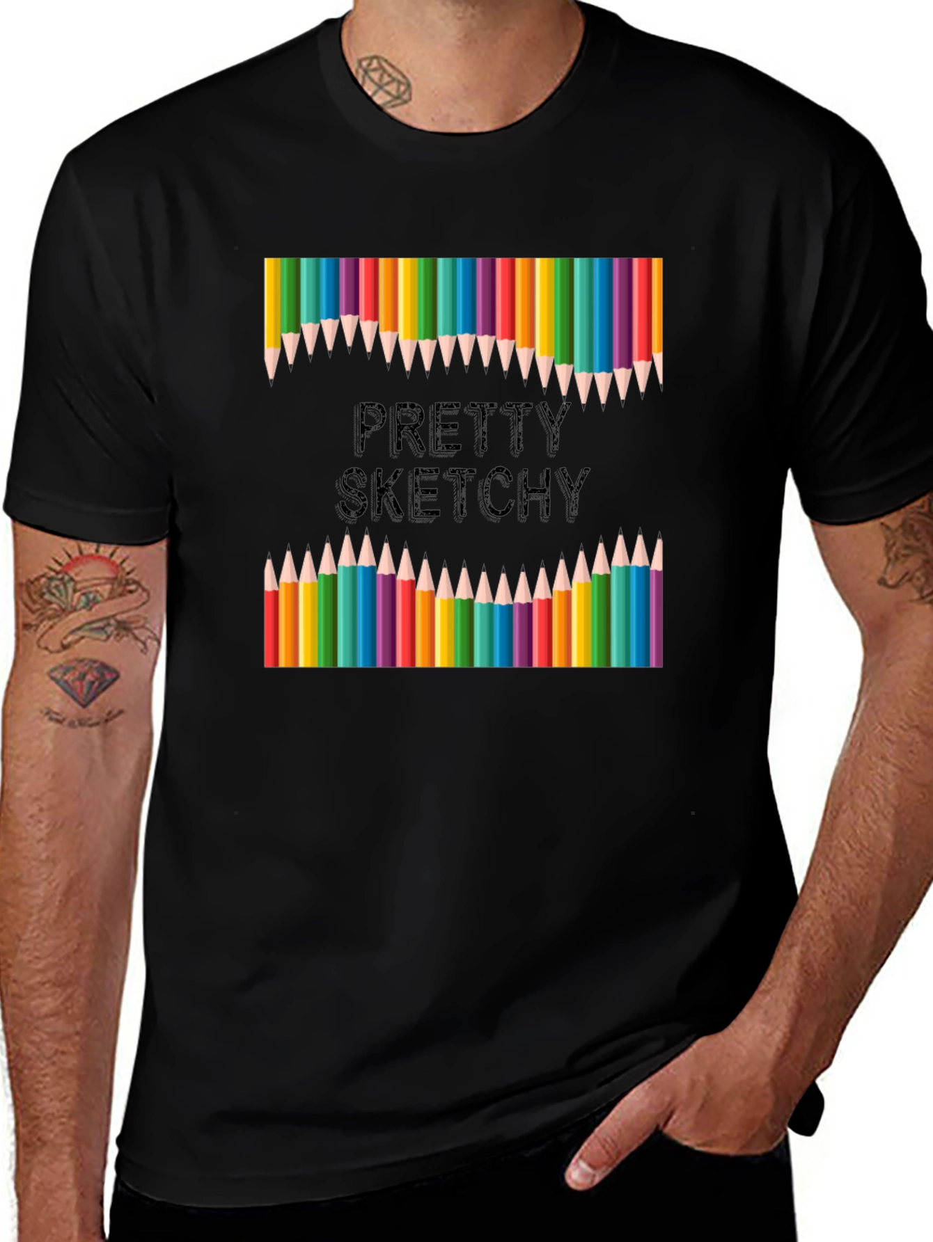 Pretty Sketchy T-Shirt: Artistic Apparel for Creative Minds