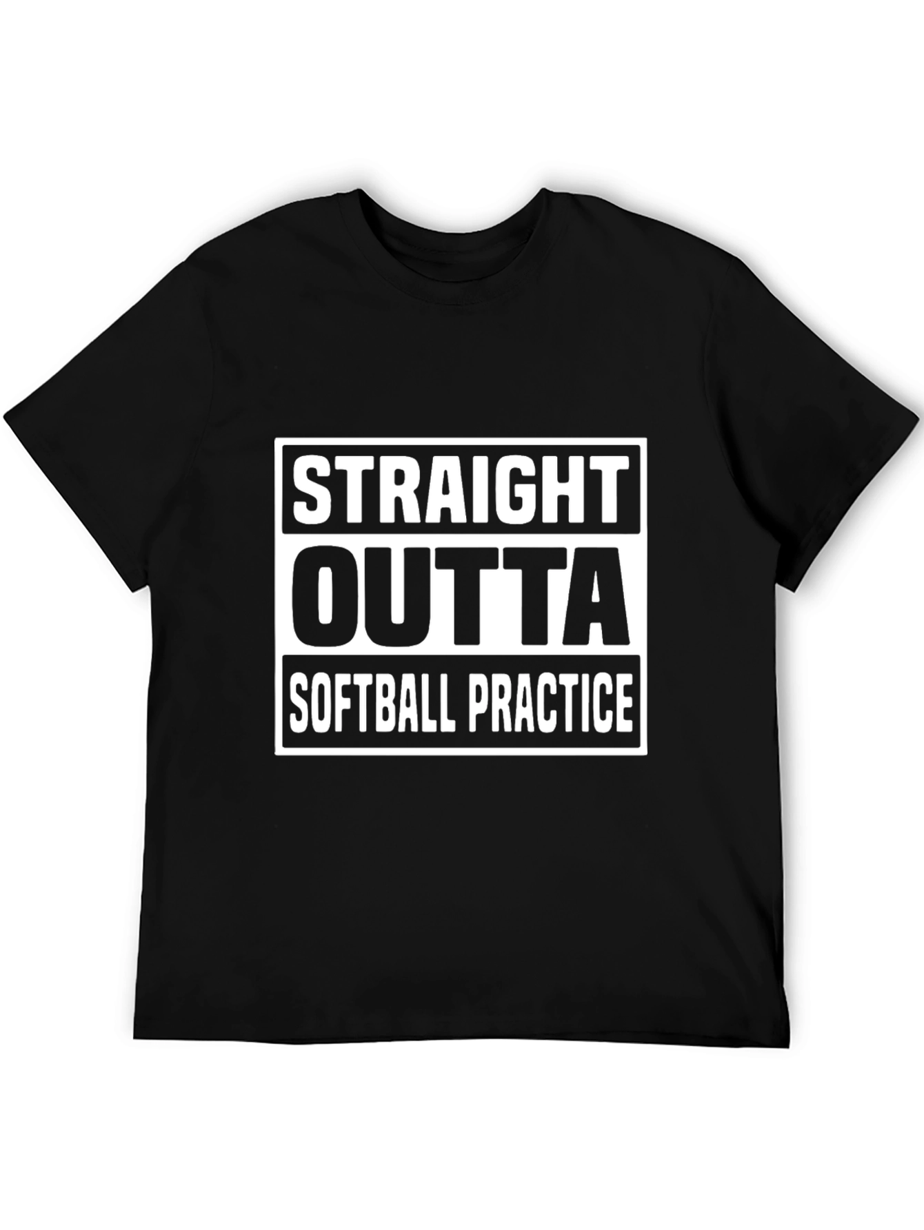 Straight Outta Softball Practice Graphic Tee