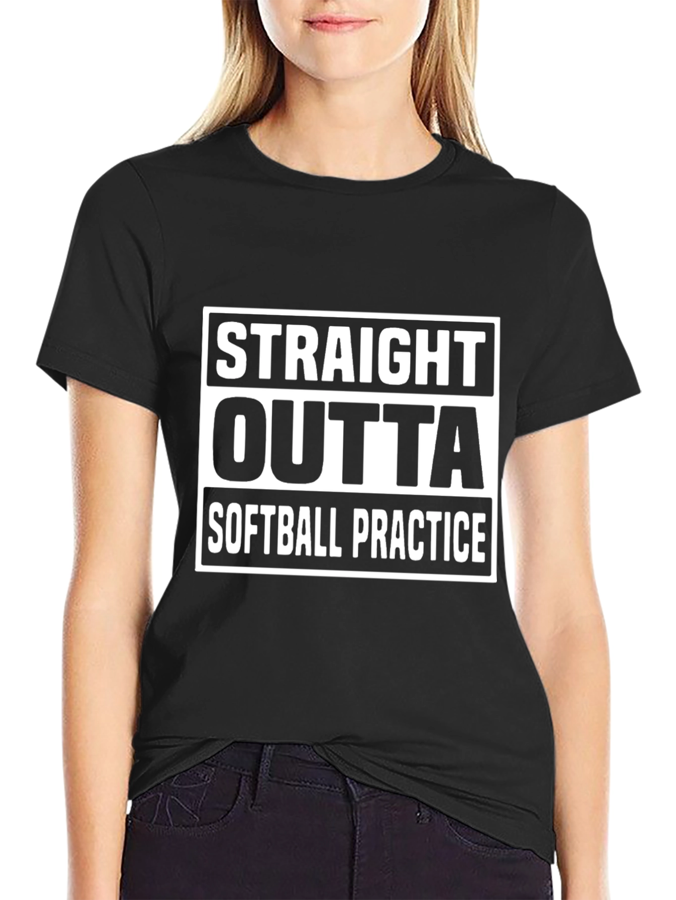 Straight Outta Softball Practice Graphic Tee
