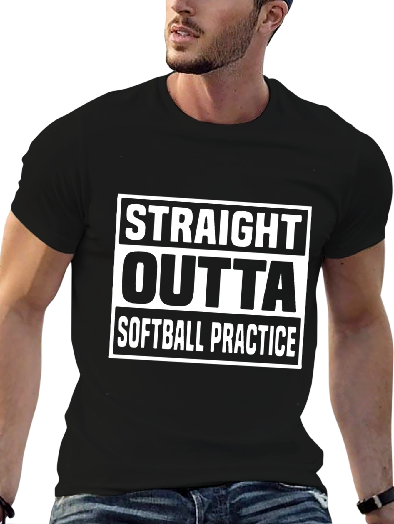 Straight Outta Softball Practice Graphic Tee