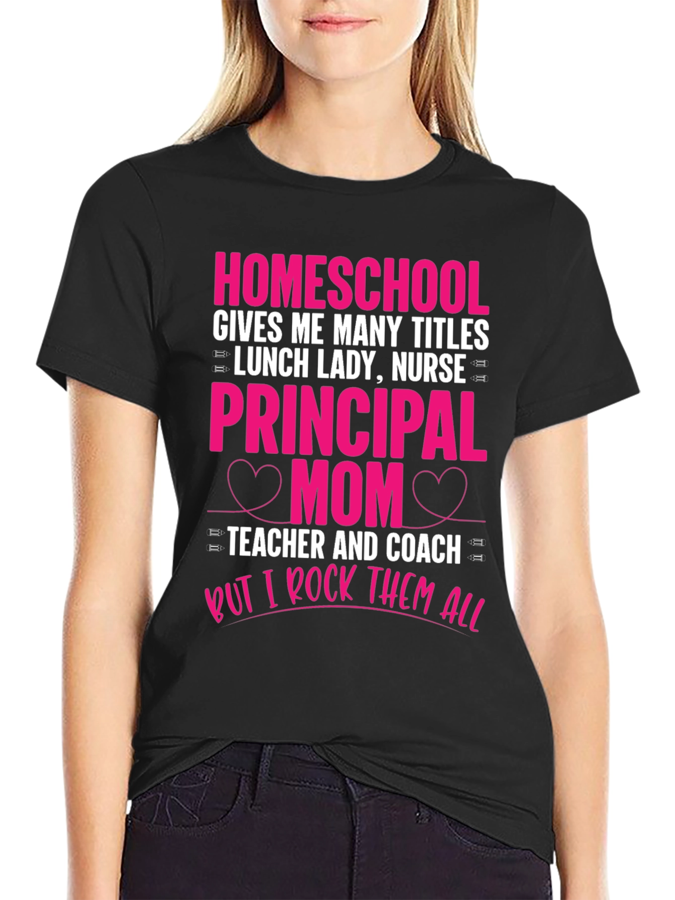 Homeschool Mom T-Shirt - Rock All Titles