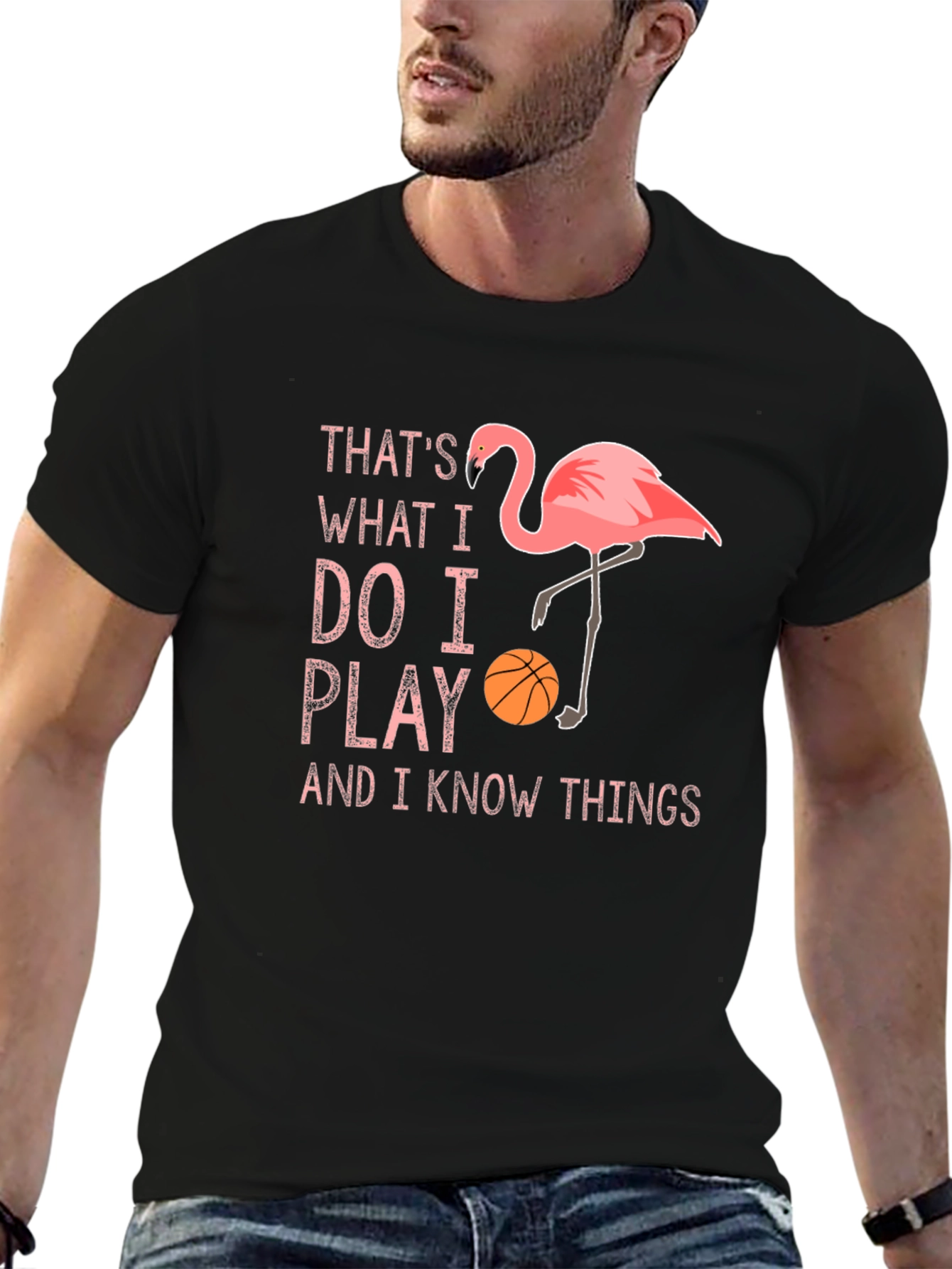 Flamingo Basketball Player T-Shirt