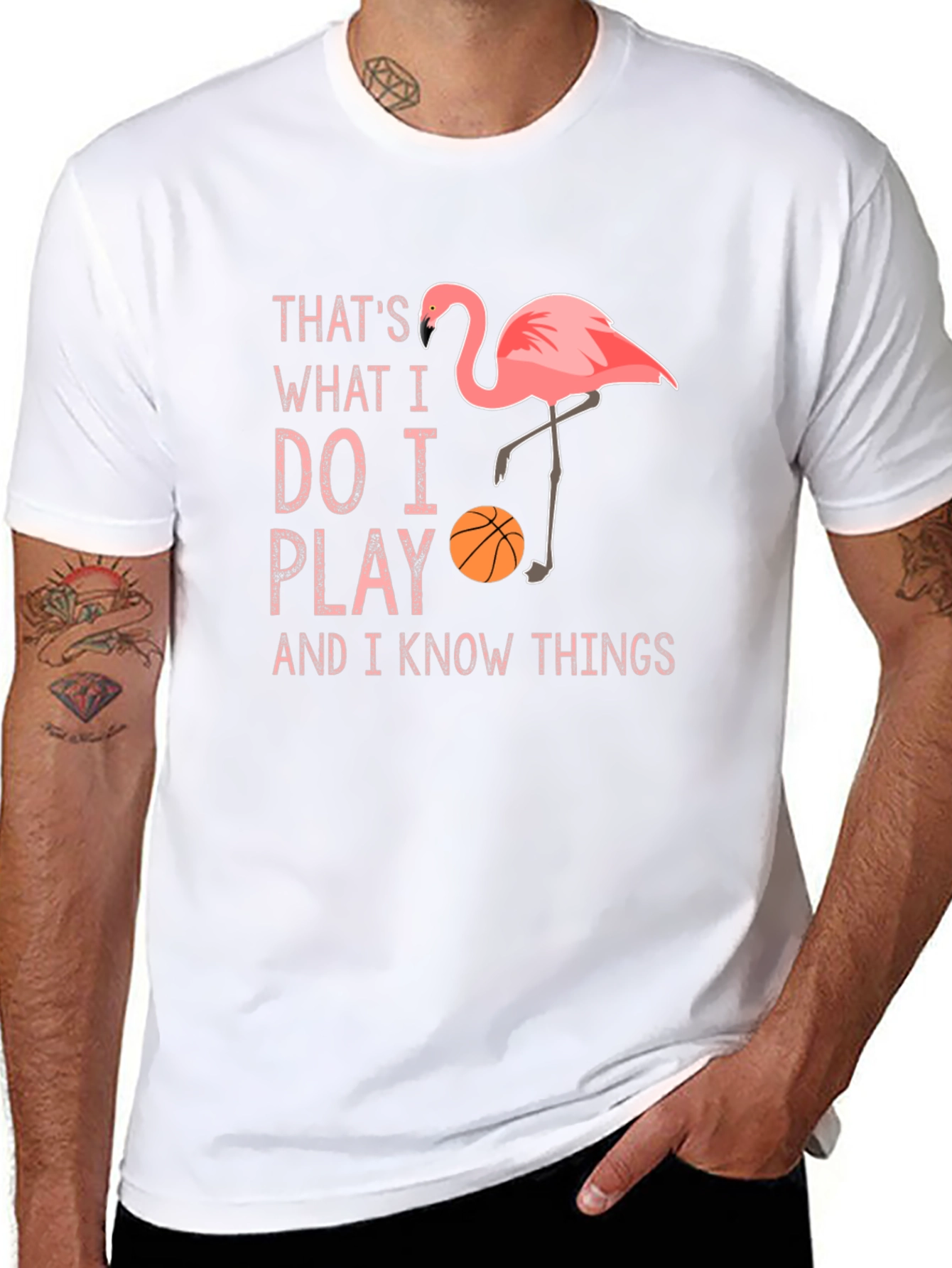 Flamingo Basketball Player T-Shirt
