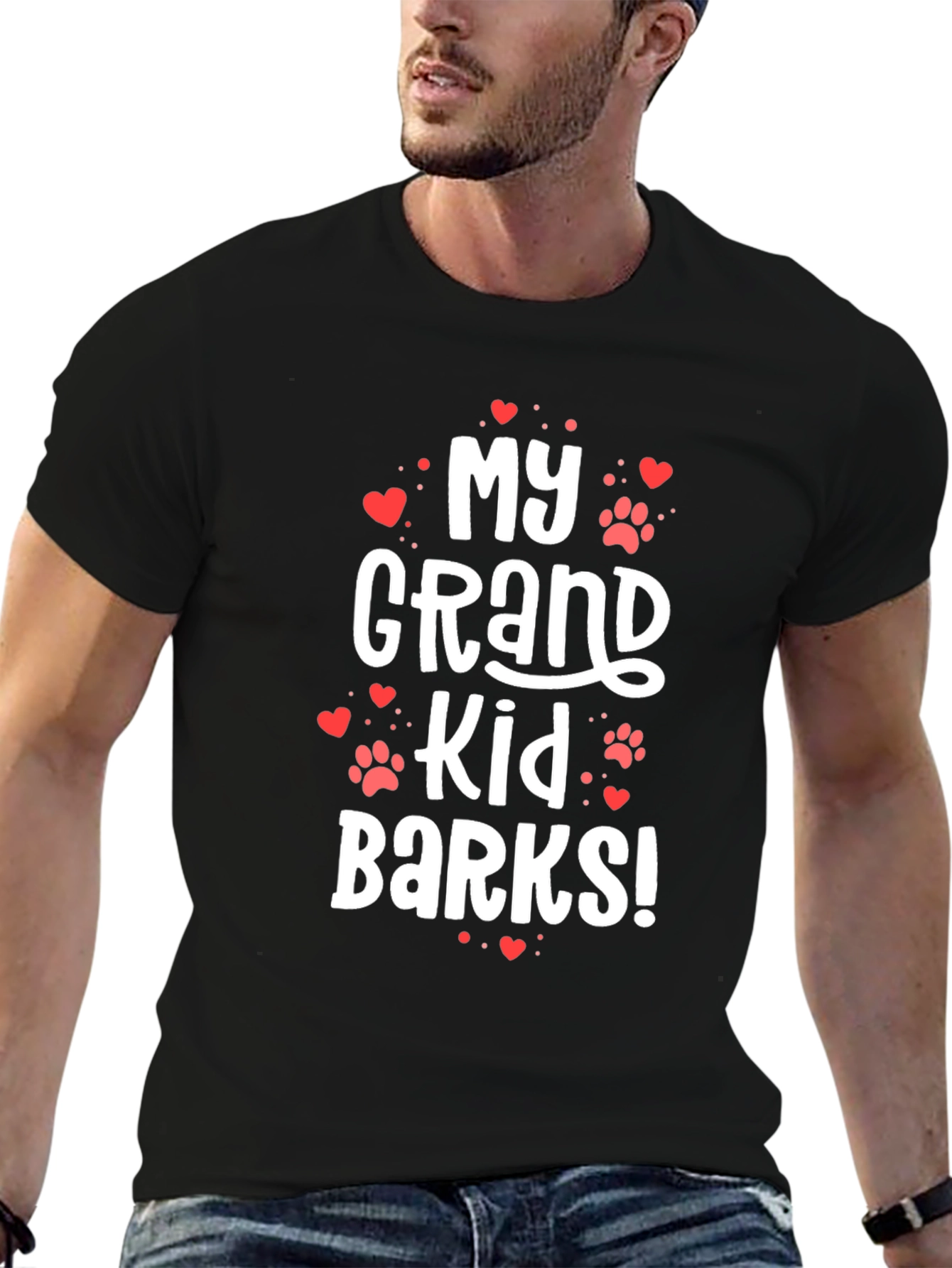 My Grand Kid Barks! Novelty Graphic Tee