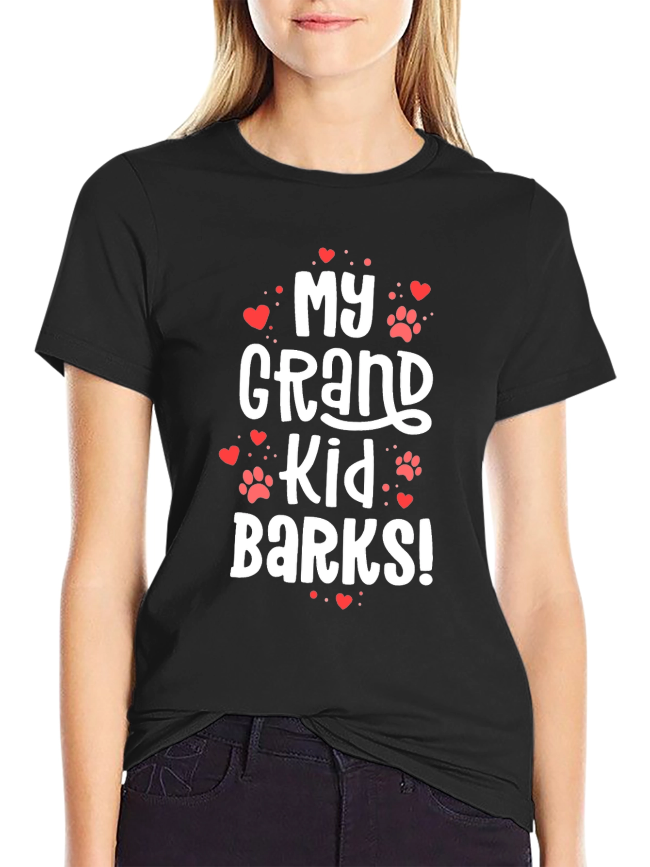 My Grand Kid Barks! Novelty Graphic Tee