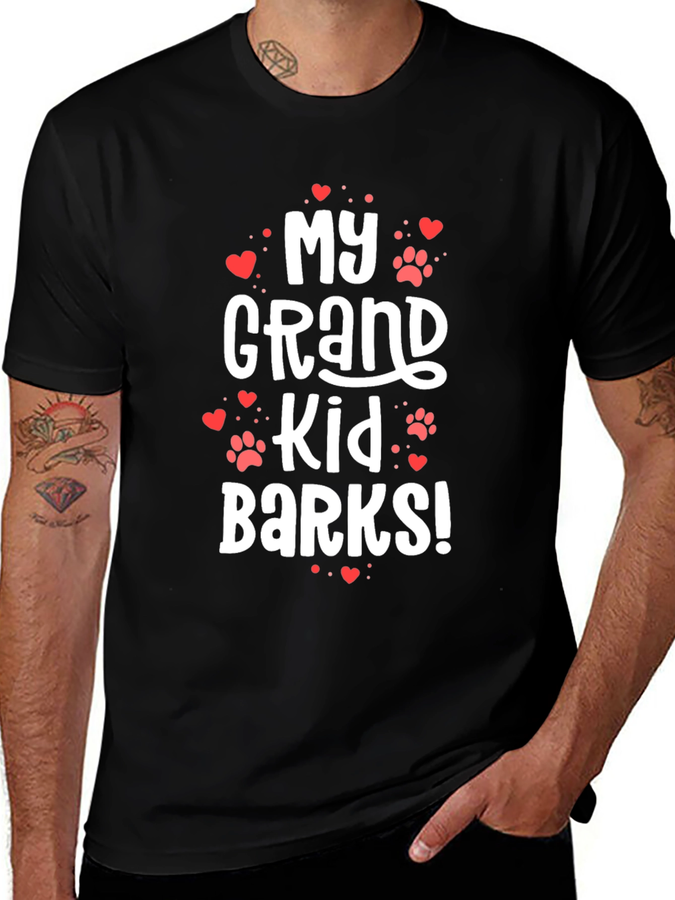My Grand Kid Barks! Novelty Graphic Tee