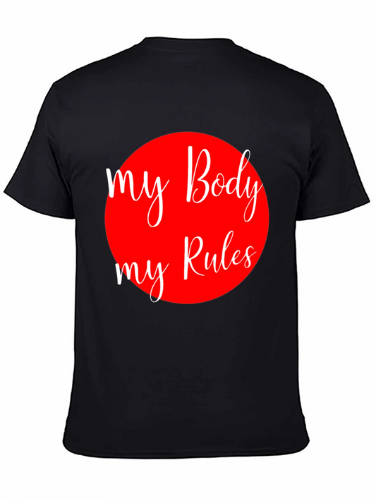 My Body My Rules Graphic Tee - Black