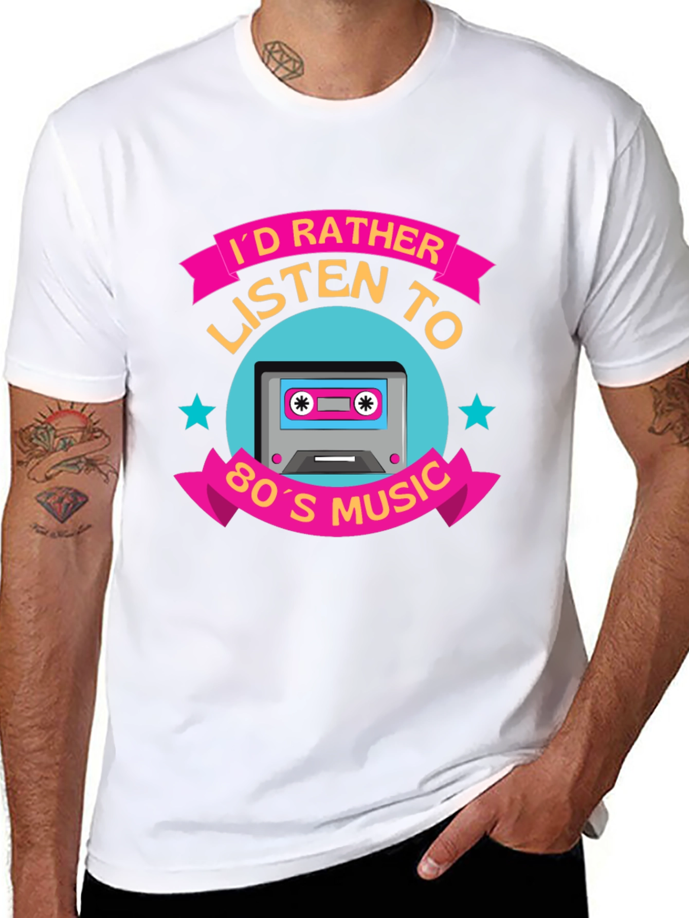 80s Music Cassette Tape Graphic T-Shirt