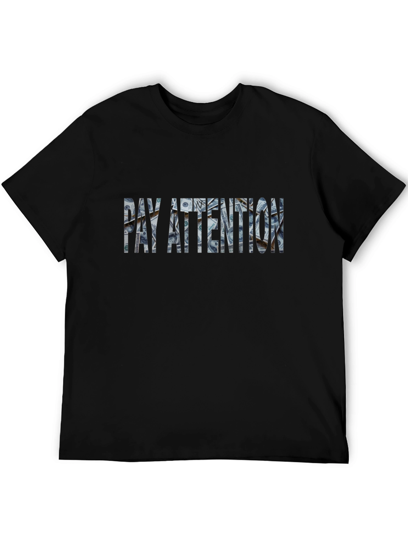 Pay Attention Black Graphic Tee