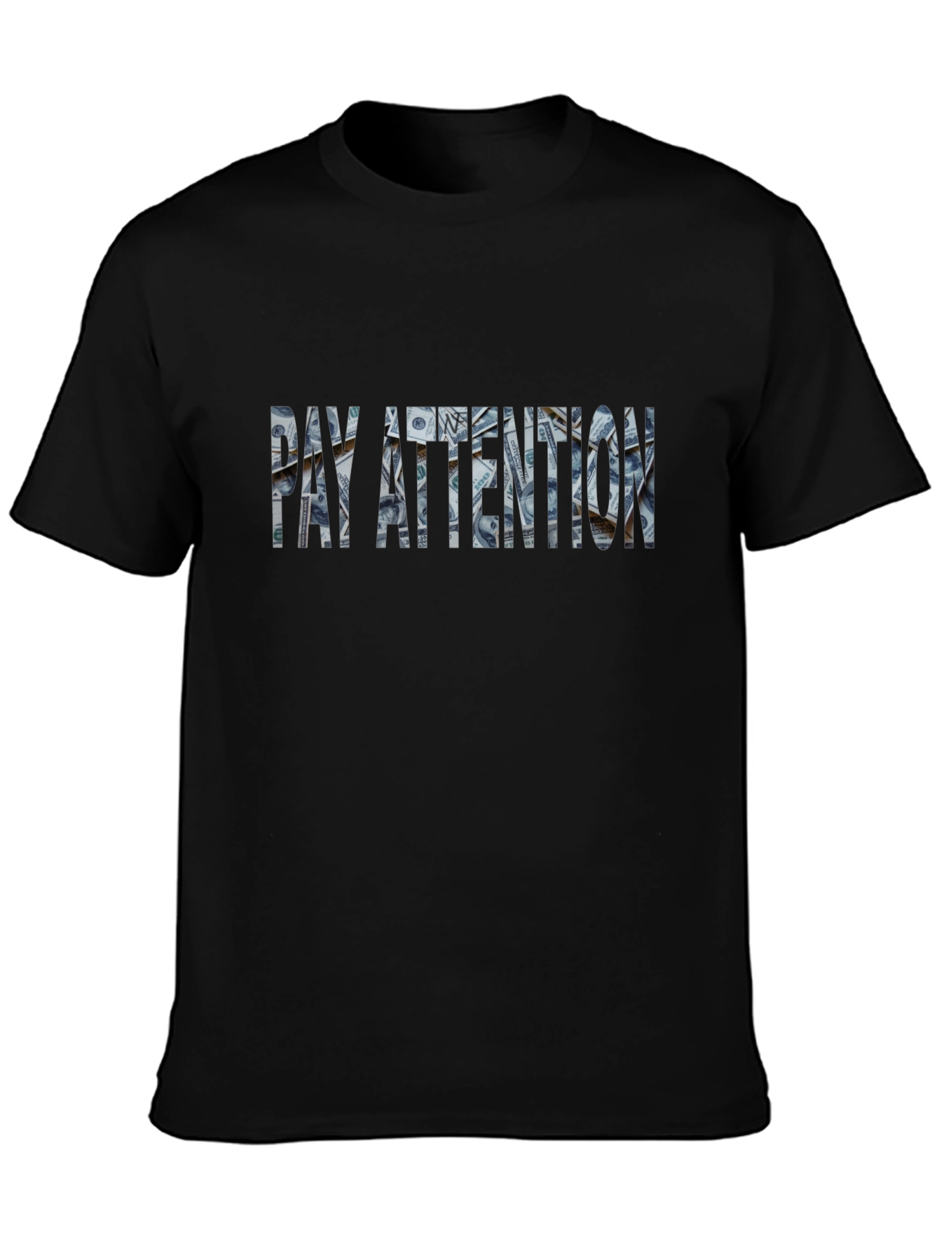 Pay Attention Black Graphic Tee