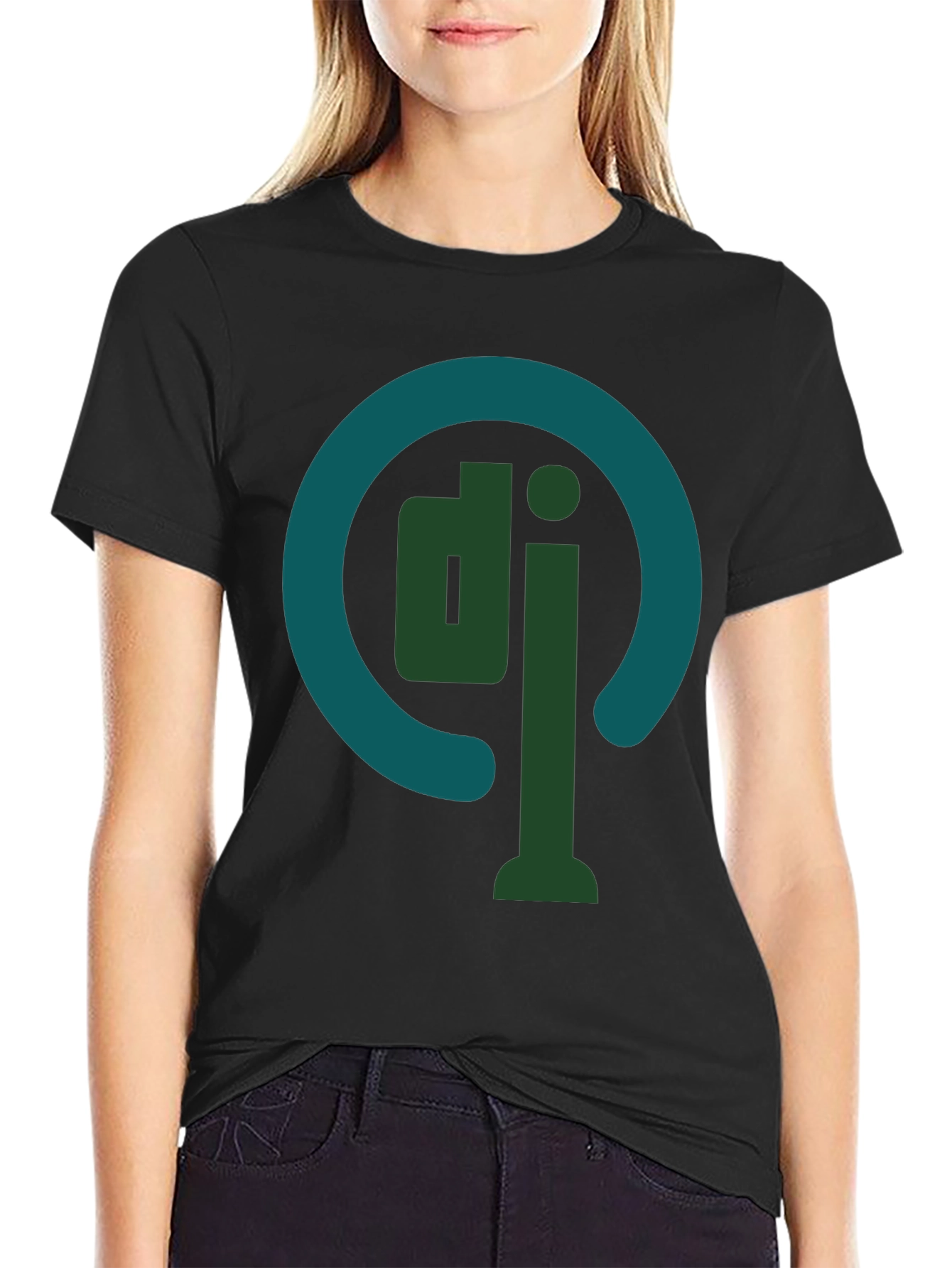 DJ Logo Graphic Tee - Stylish Cotton Blend T-Shirt