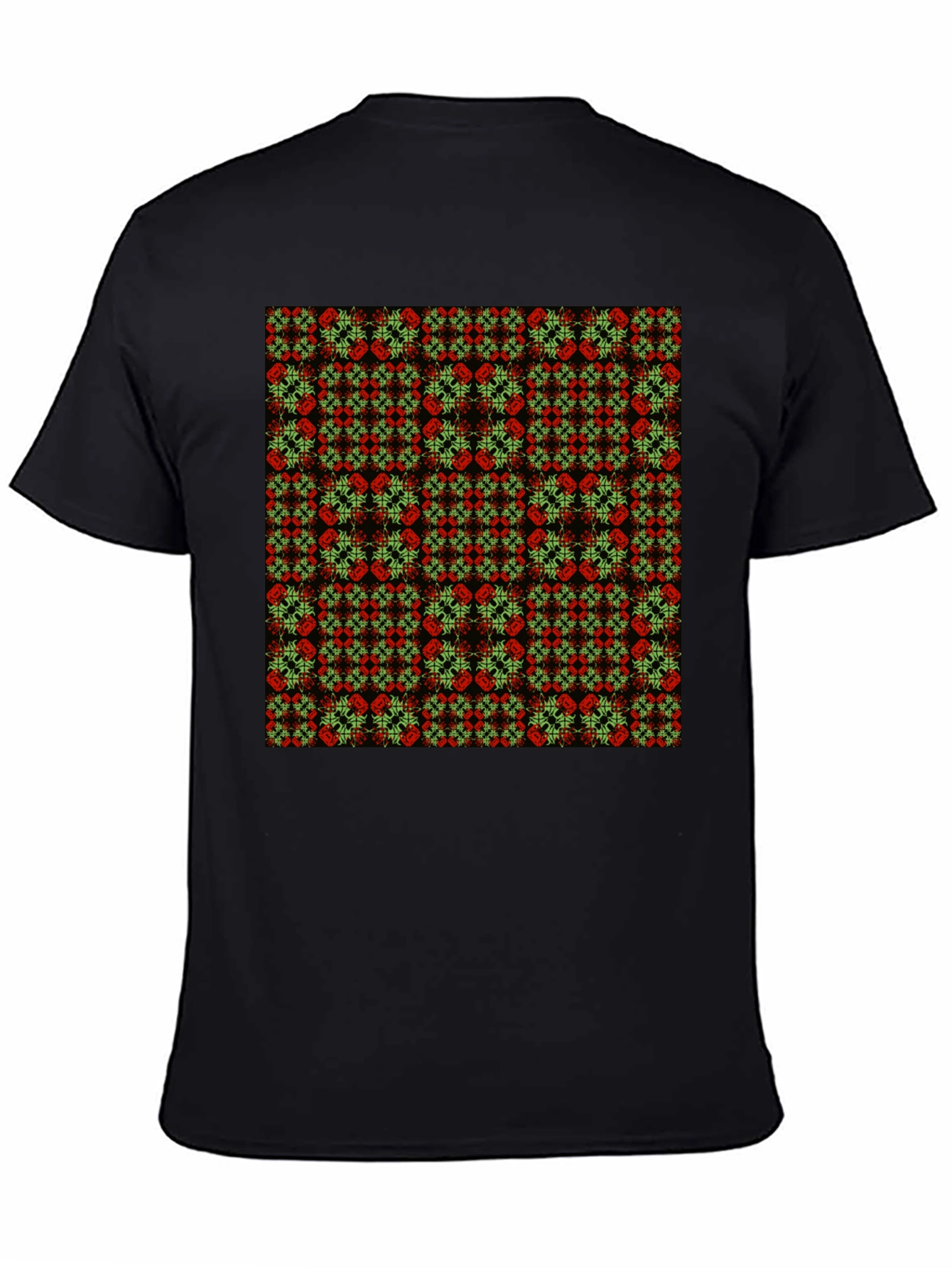 Geometric Print Black T-Shirt