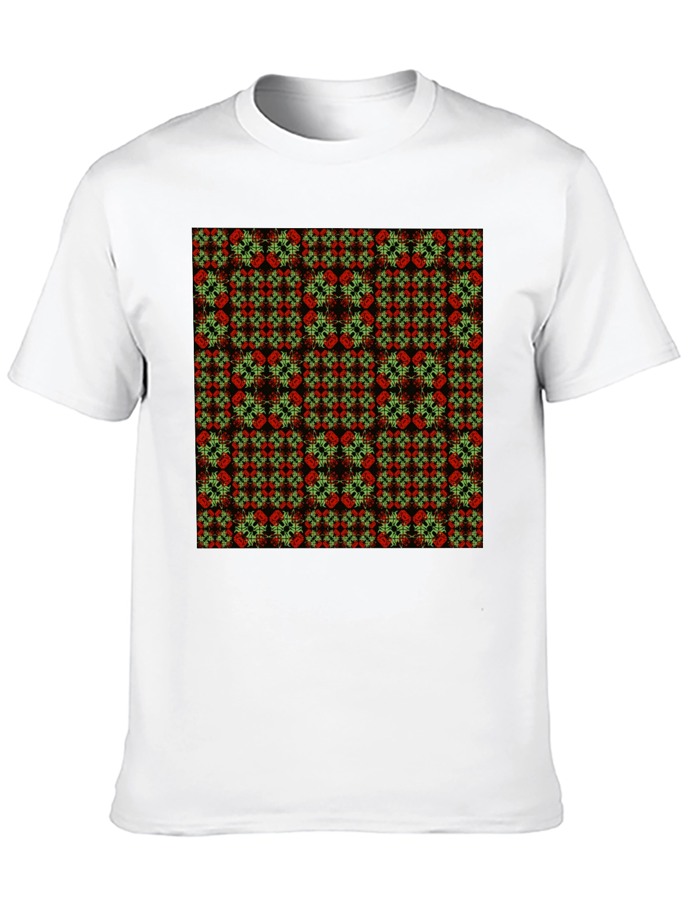 Geometric Print Black T-Shirt