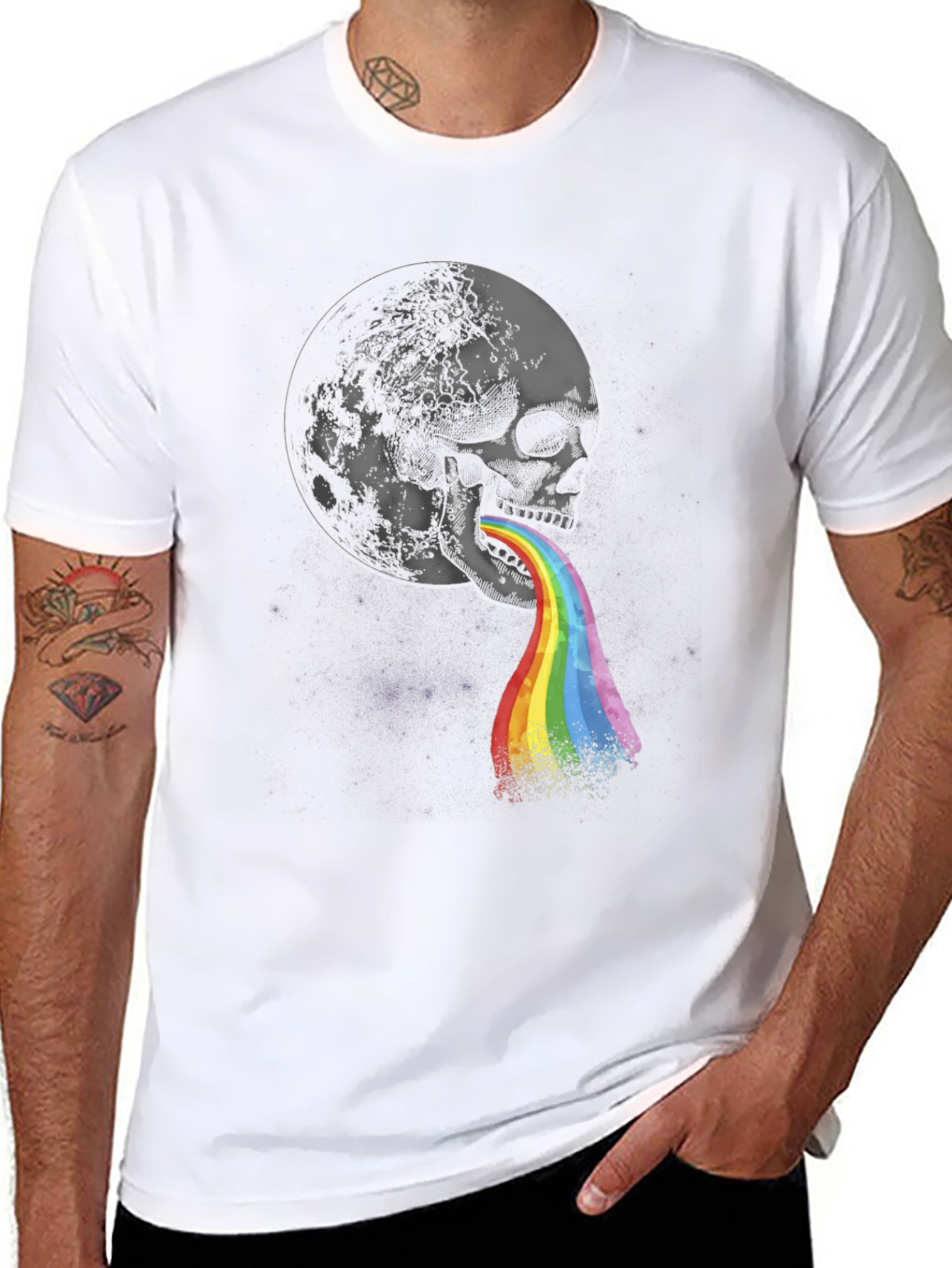 Skull Rainbow Vomit T-Shirt