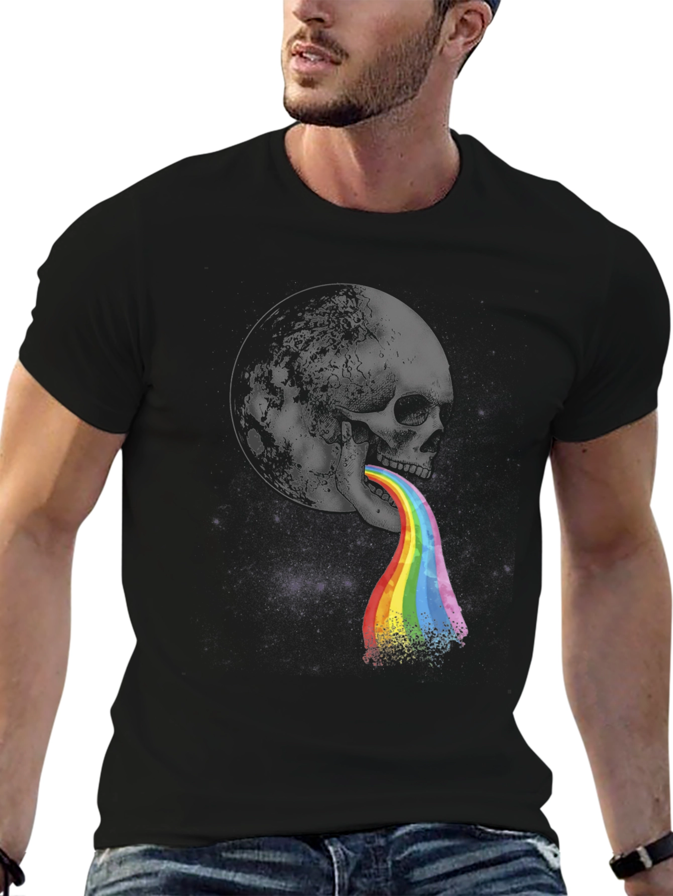 Skull Rainbow Vomit T-Shirt
