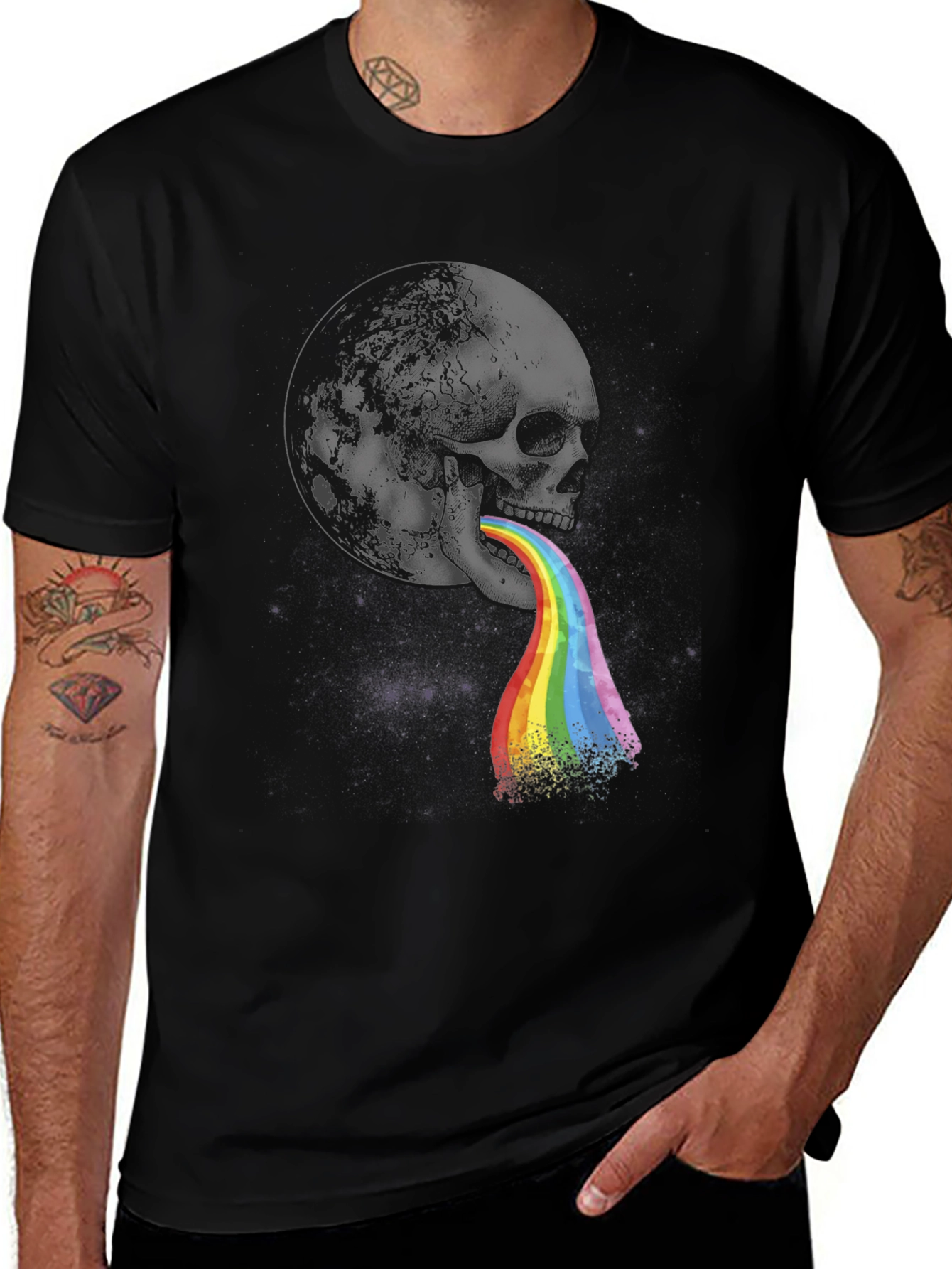 Skull Rainbow Vomit T-Shirt