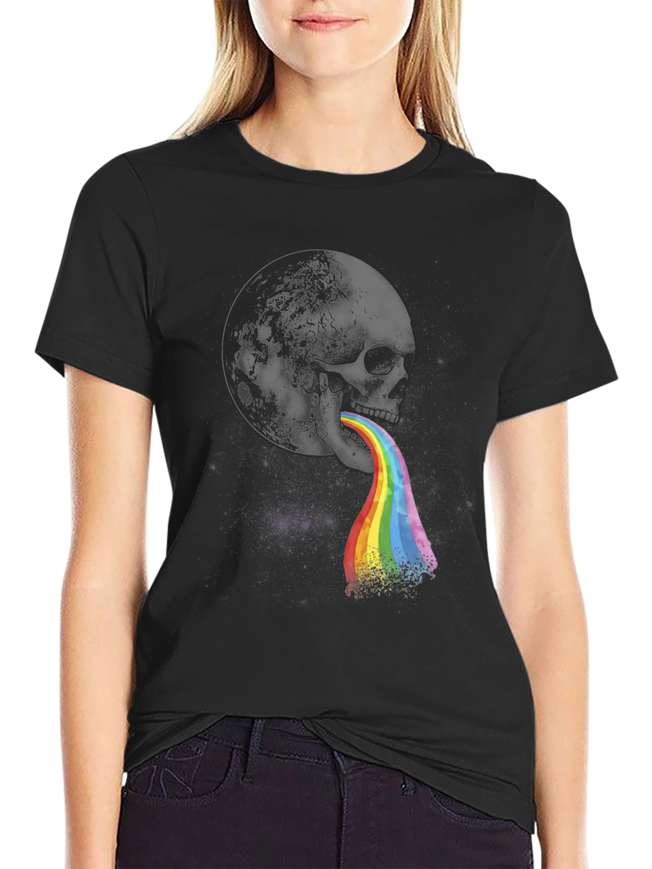 Skull Rainbow Vomit T-Shirt
