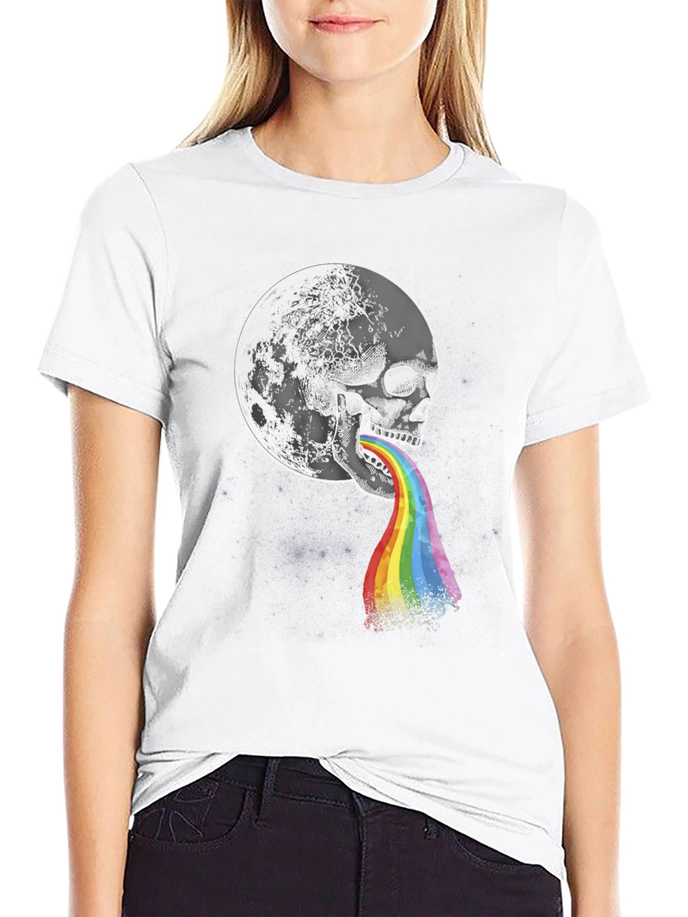 Skull Rainbow Vomit T-Shirt