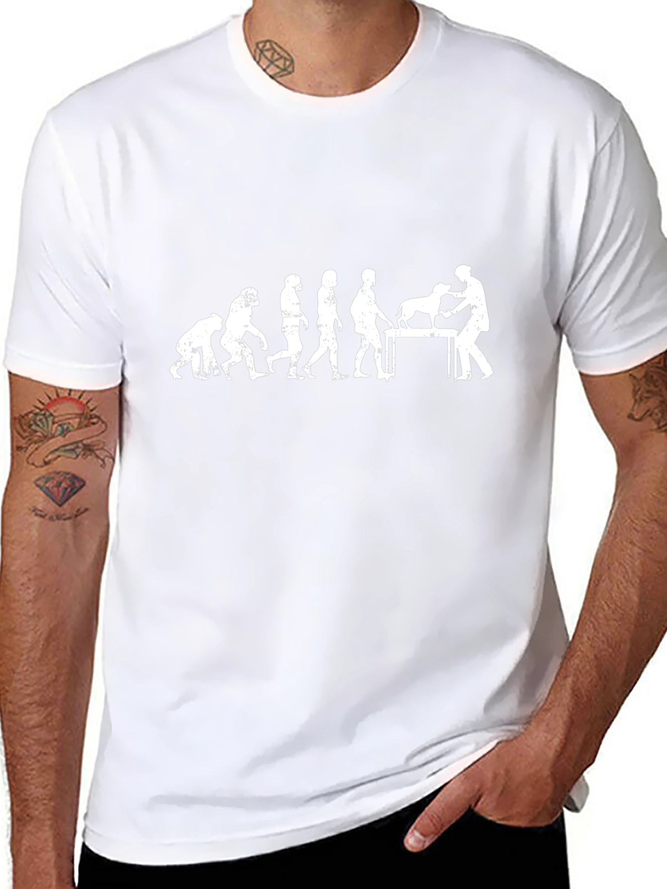 Evolution of Dog Grooming Black T-Shirt