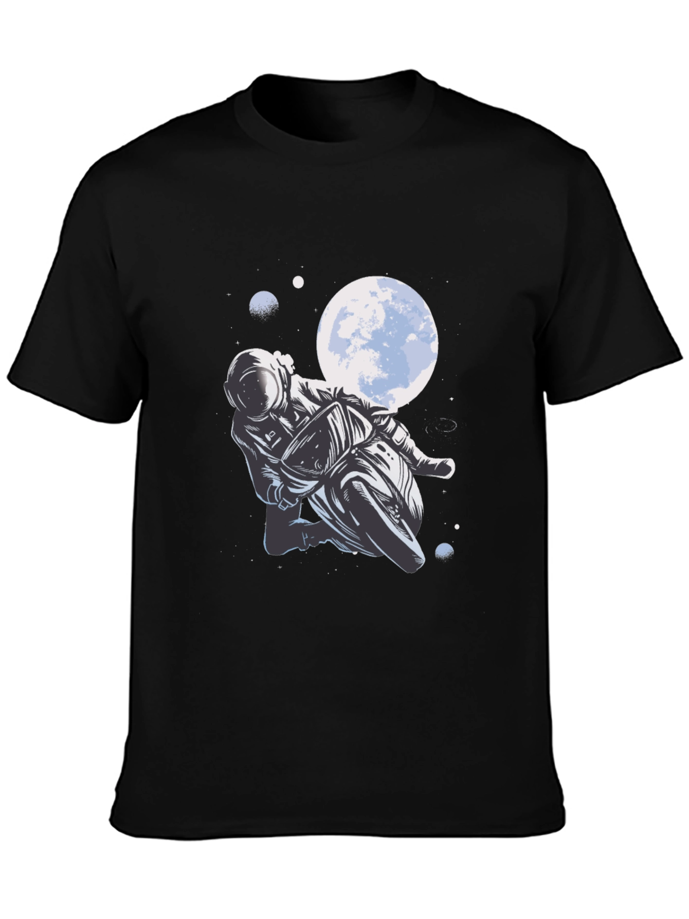 Astronaut Biker T-Shirt - Space Motorcycle Rider Tee
