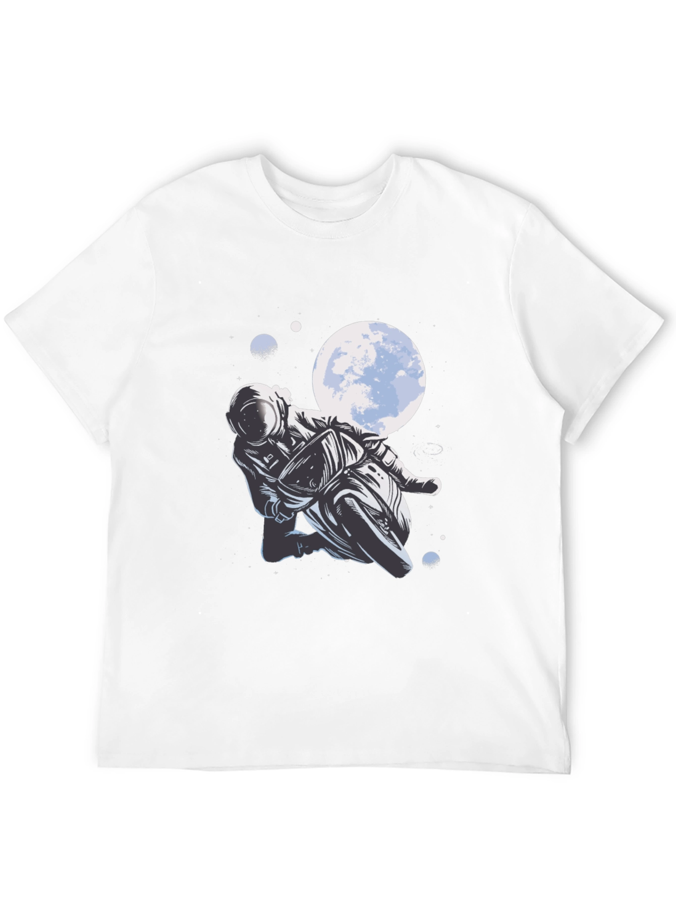 Astronaut Biker T-Shirt - Space Motorcycle Rider Tee