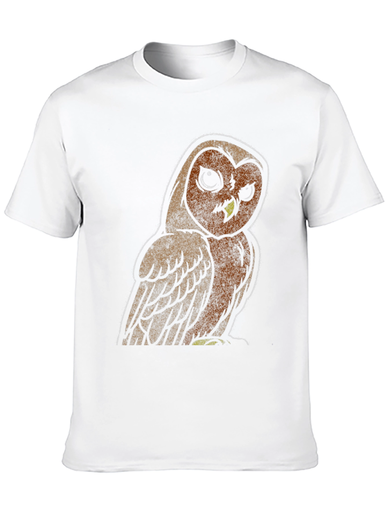 Owl Graphic Print Mens Black T-Shirt