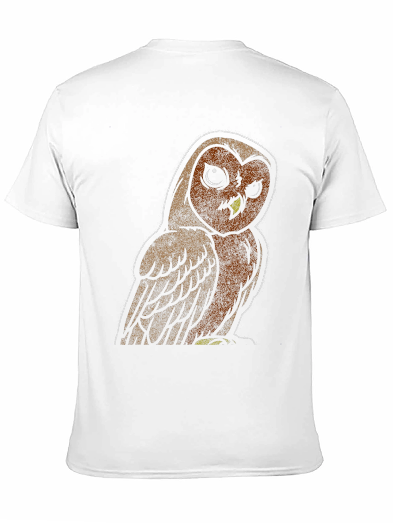 Owl Graphic Print Mens Black T-Shirt
