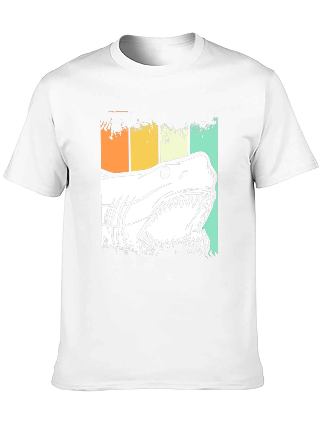 Shark Retro Graphic Tee - Black Cotton T-Shirt