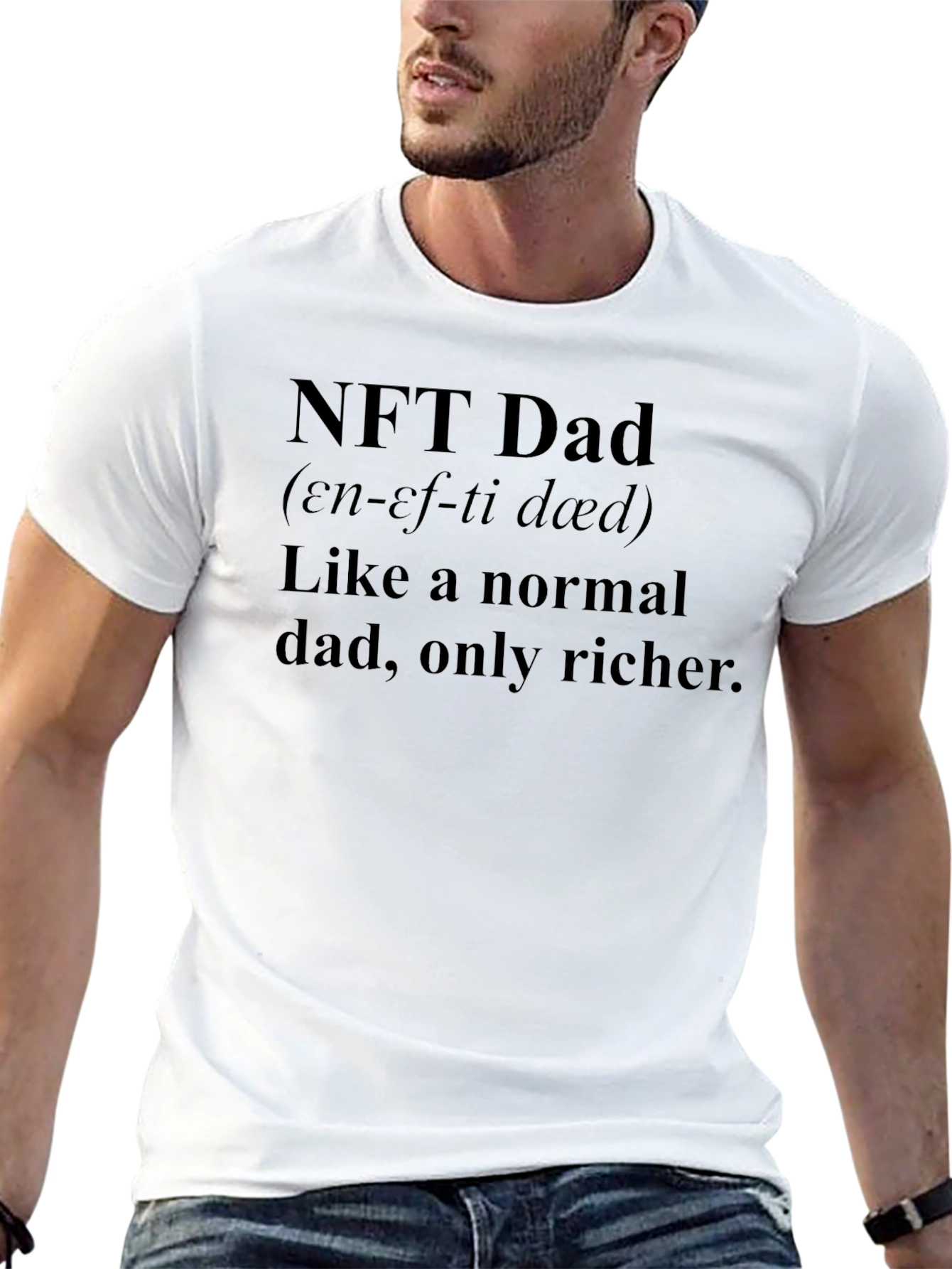 NFT Dad Black T-Shirt - Crypto Rich Humor