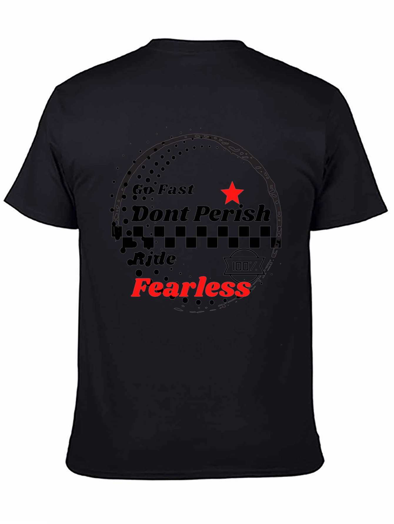 Fearless Ride Black Graphic Tee