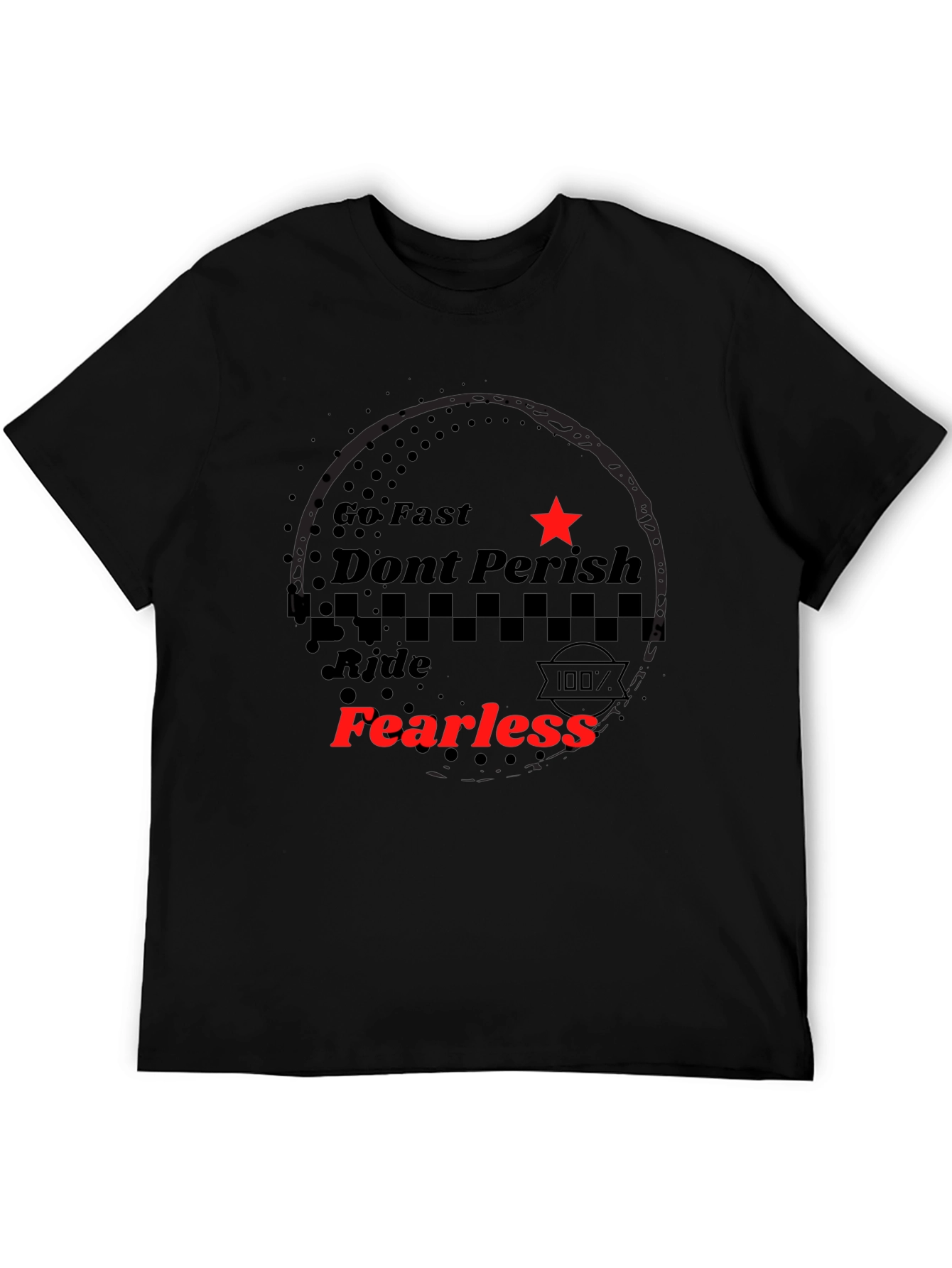 Fearless Ride Black Graphic Tee