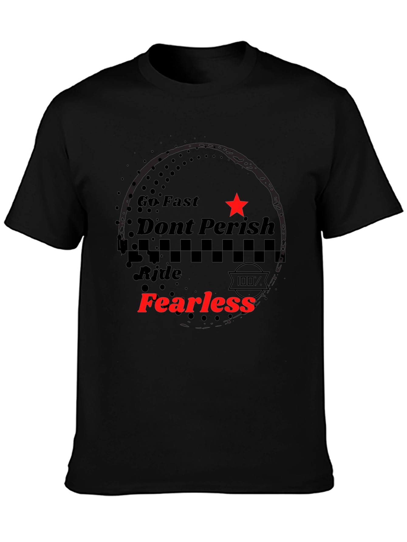 Fearless Ride Black Graphic Tee