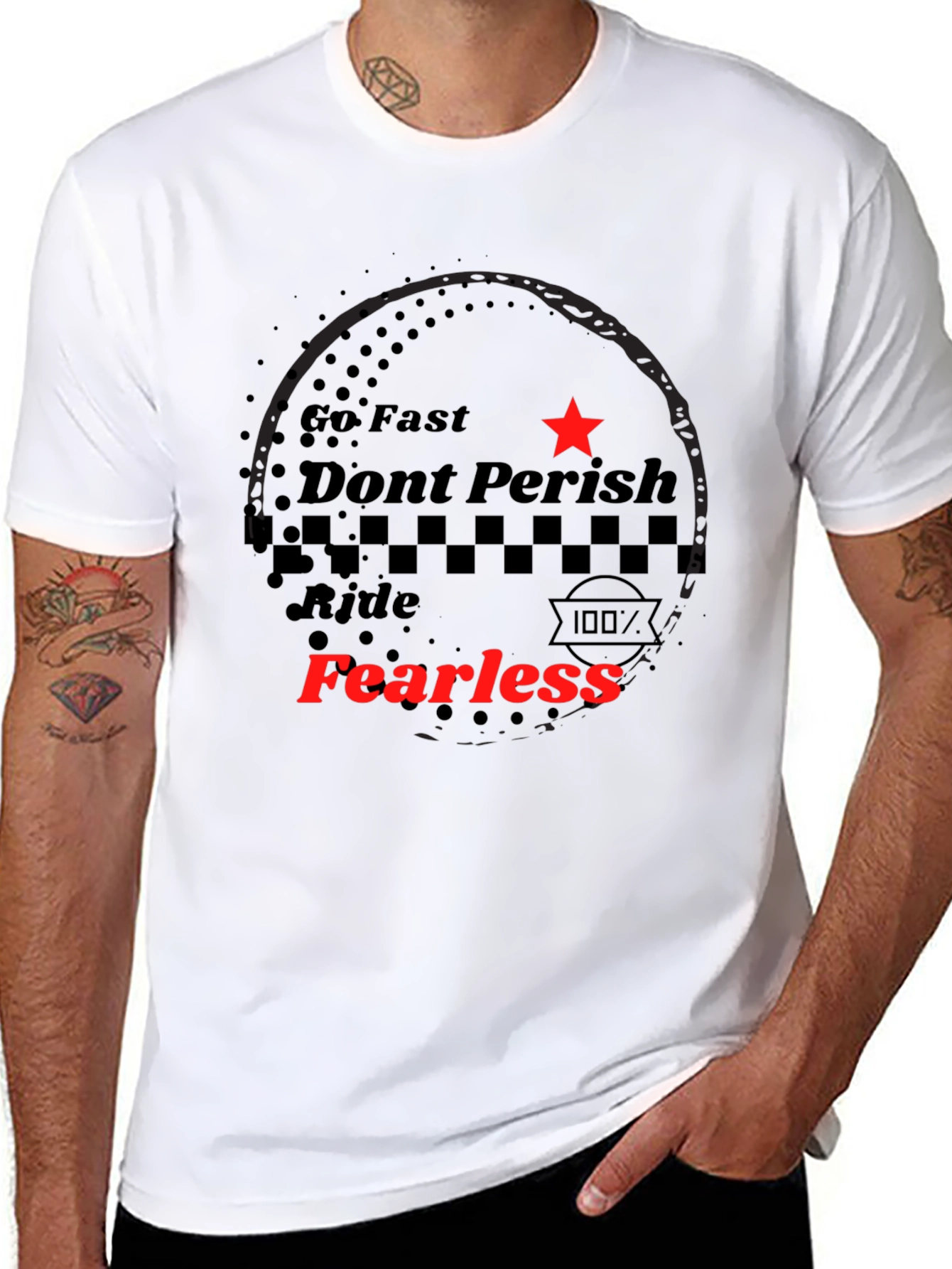 Fearless Ride Black Graphic Tee