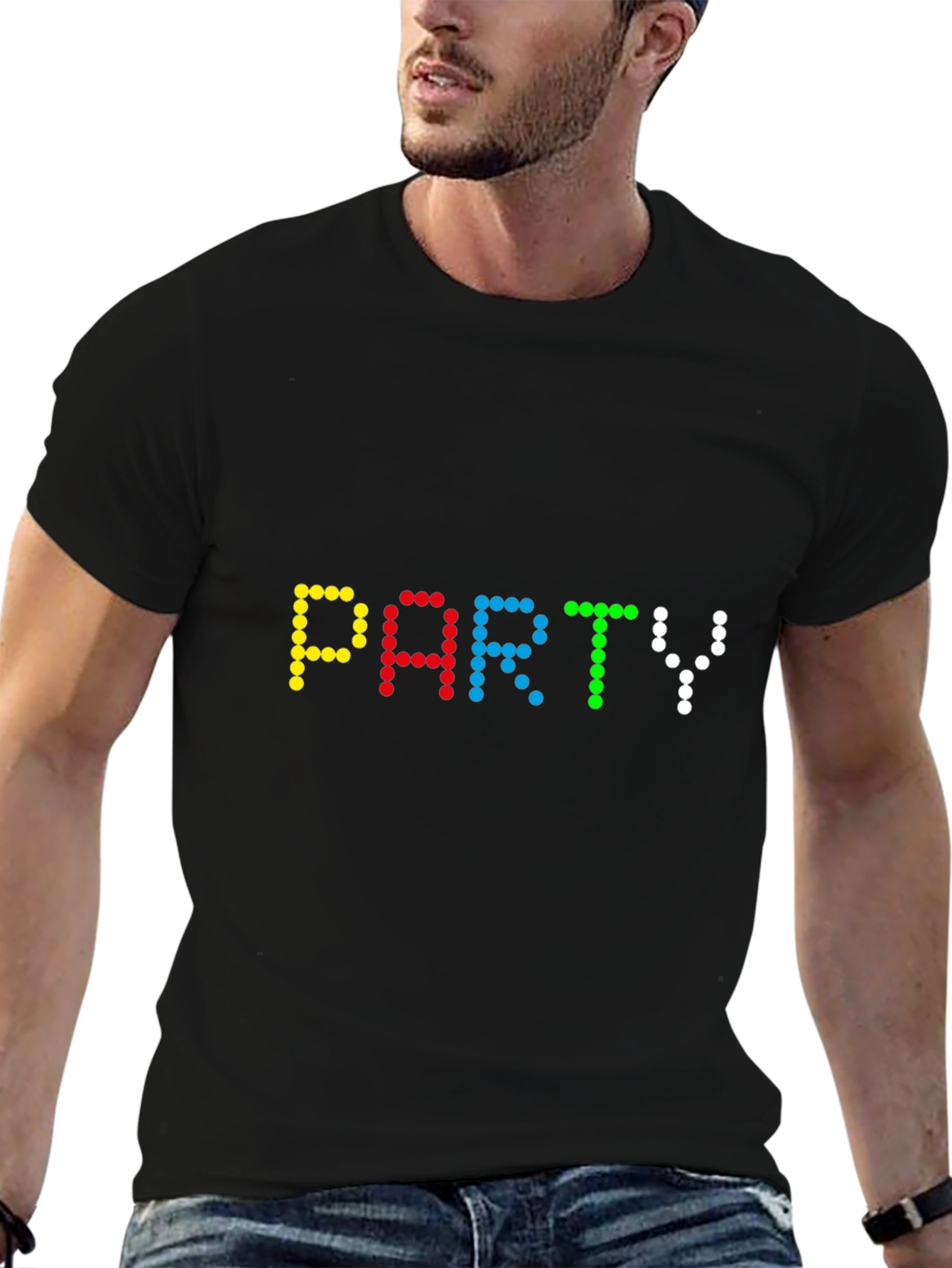Party Dot Matrix Graphic T-Shirt