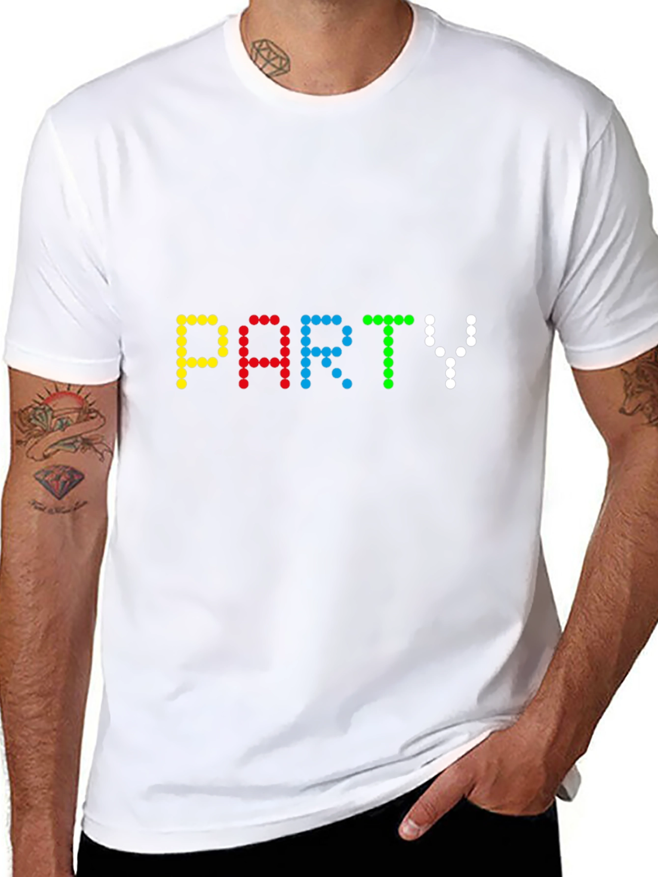 Party Dot Matrix Graphic T-Shirt