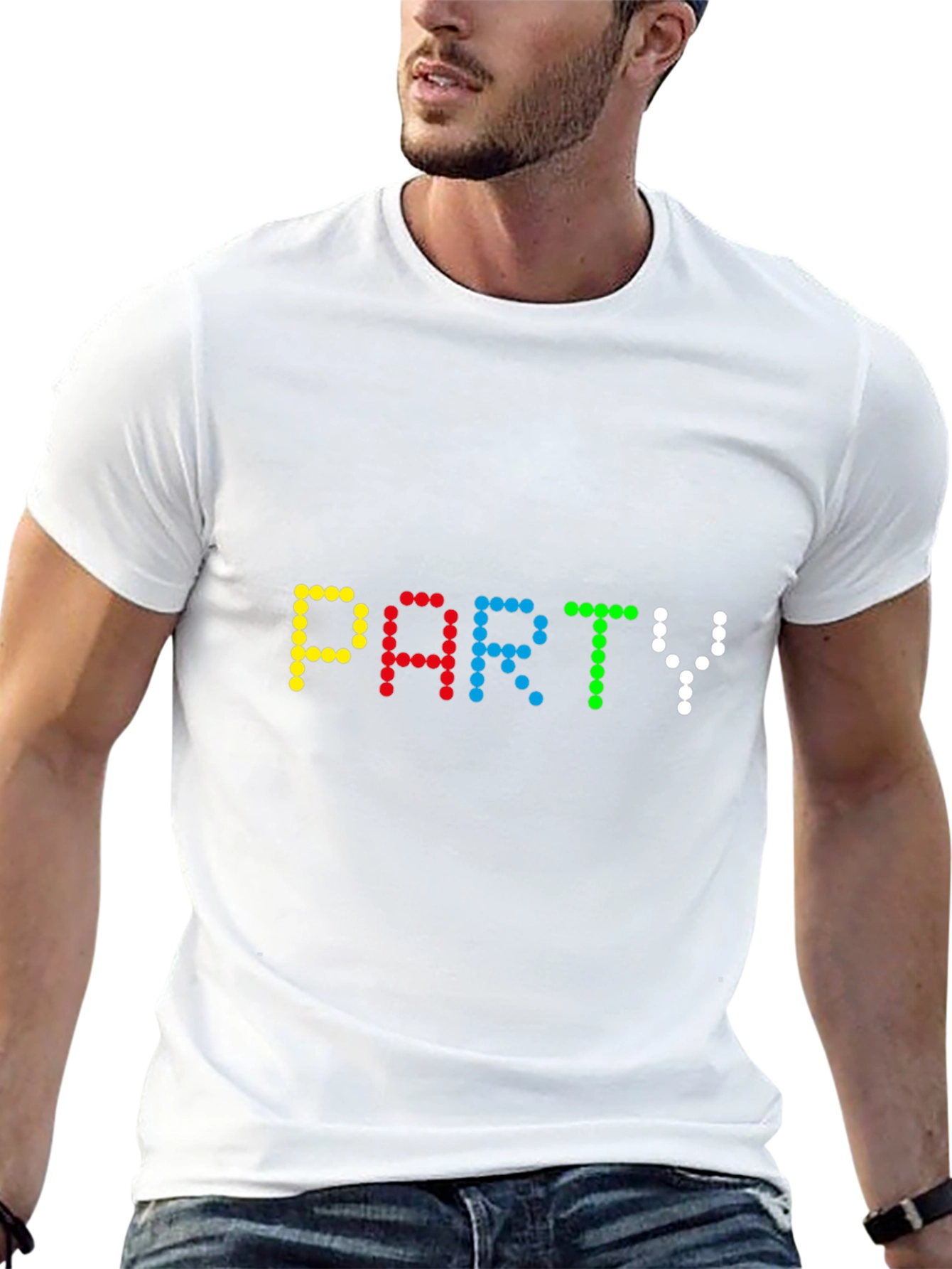 Party Dot Matrix Graphic T-Shirt