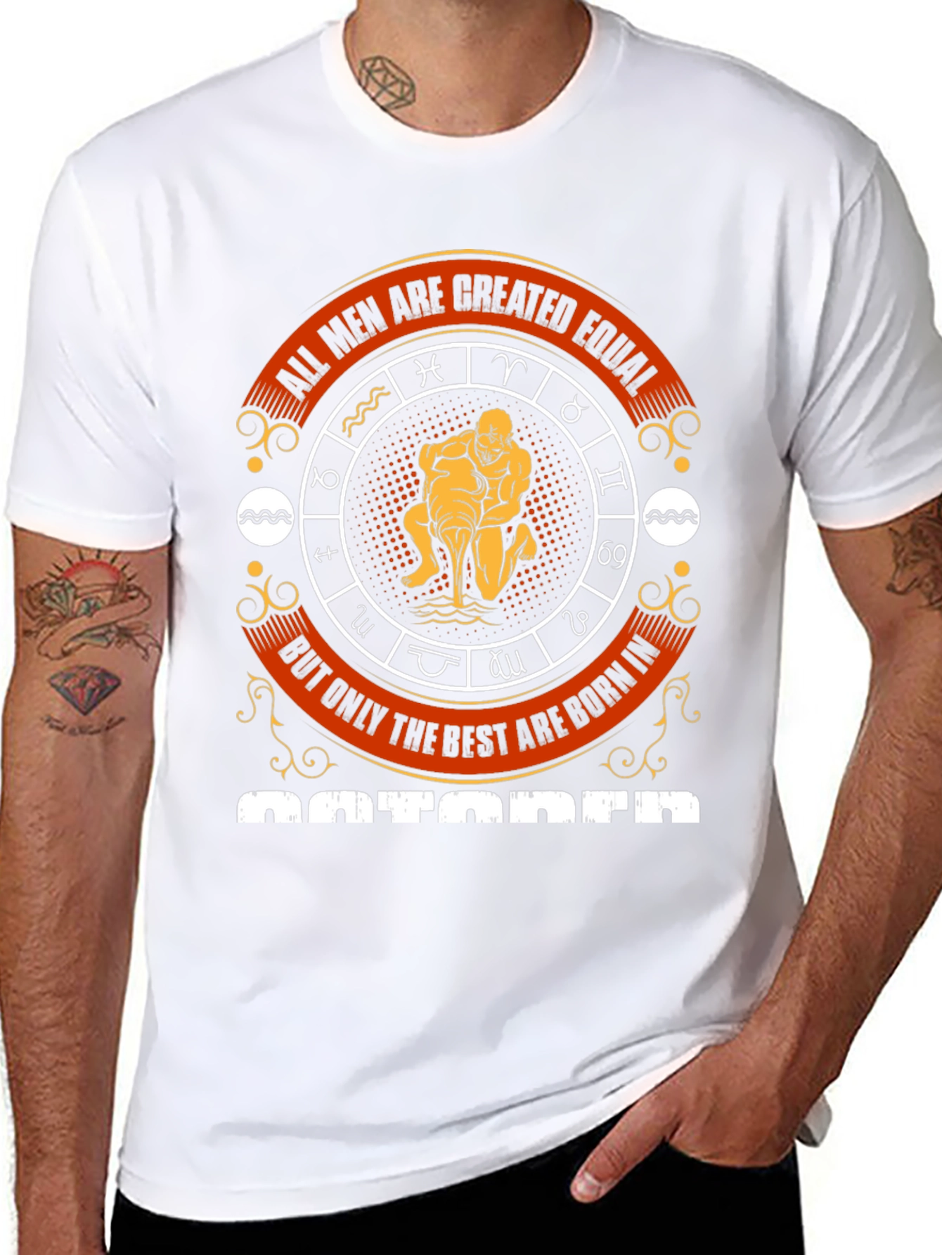 Aquarius Zodiac T-Shirt - All Men Created Equal