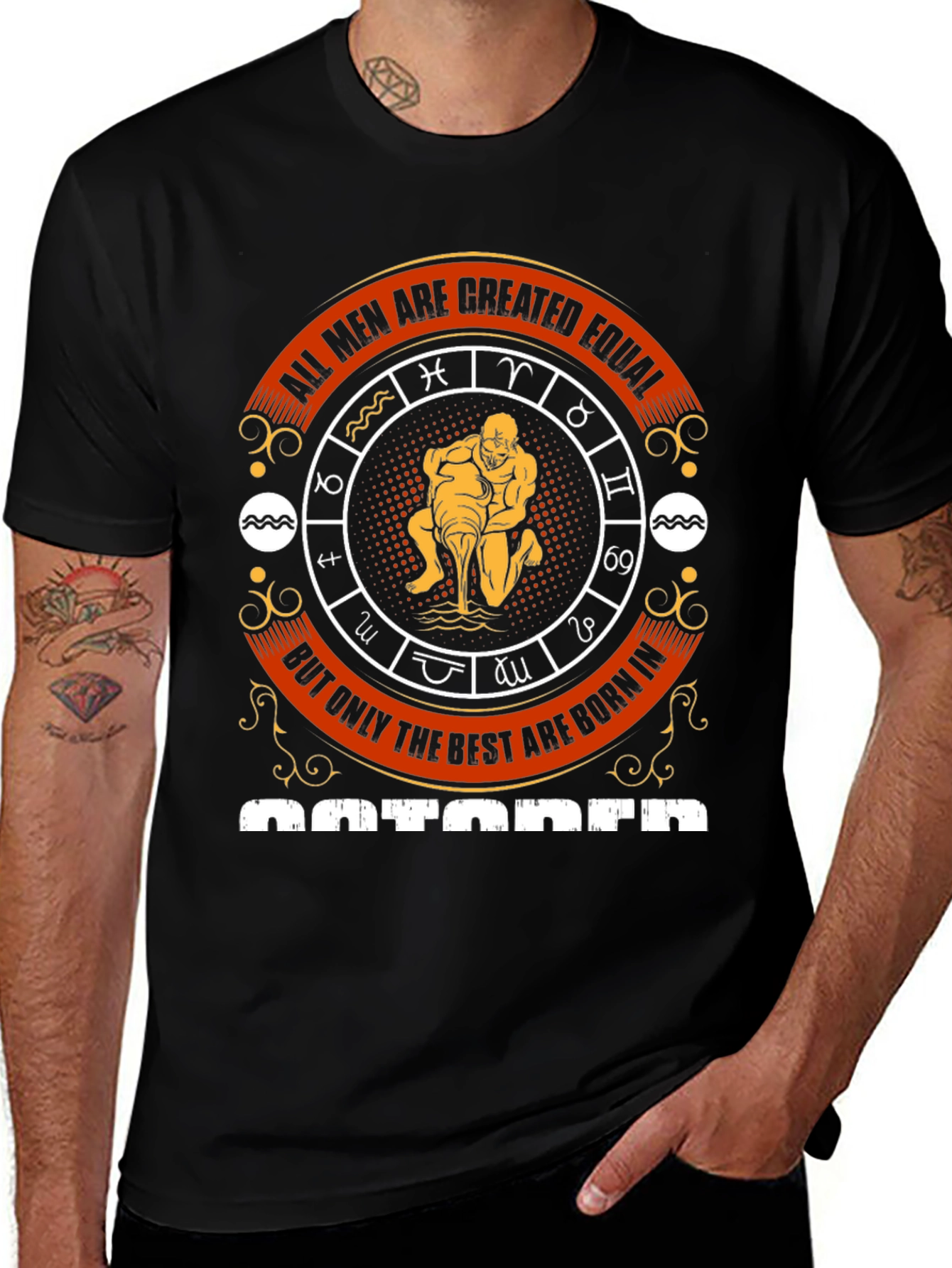 Aquarius Zodiac T-Shirt - All Men Created Equal