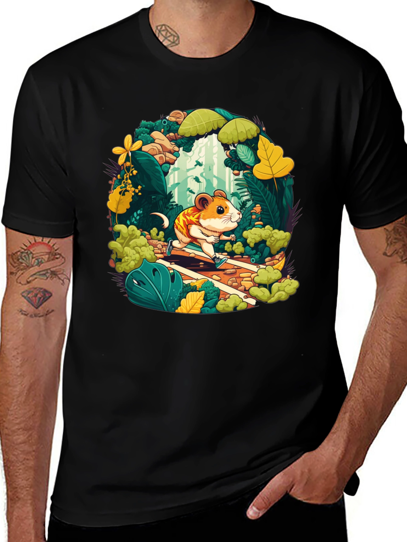 Hamster Running T-Shirt - Forest Adventure