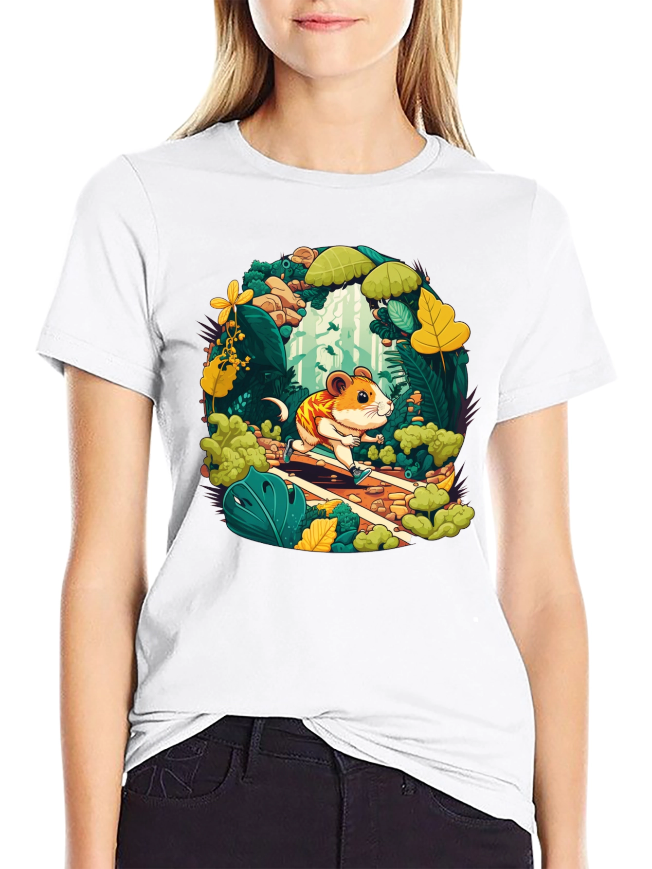 Hamster Running T-Shirt - Forest Adventure
