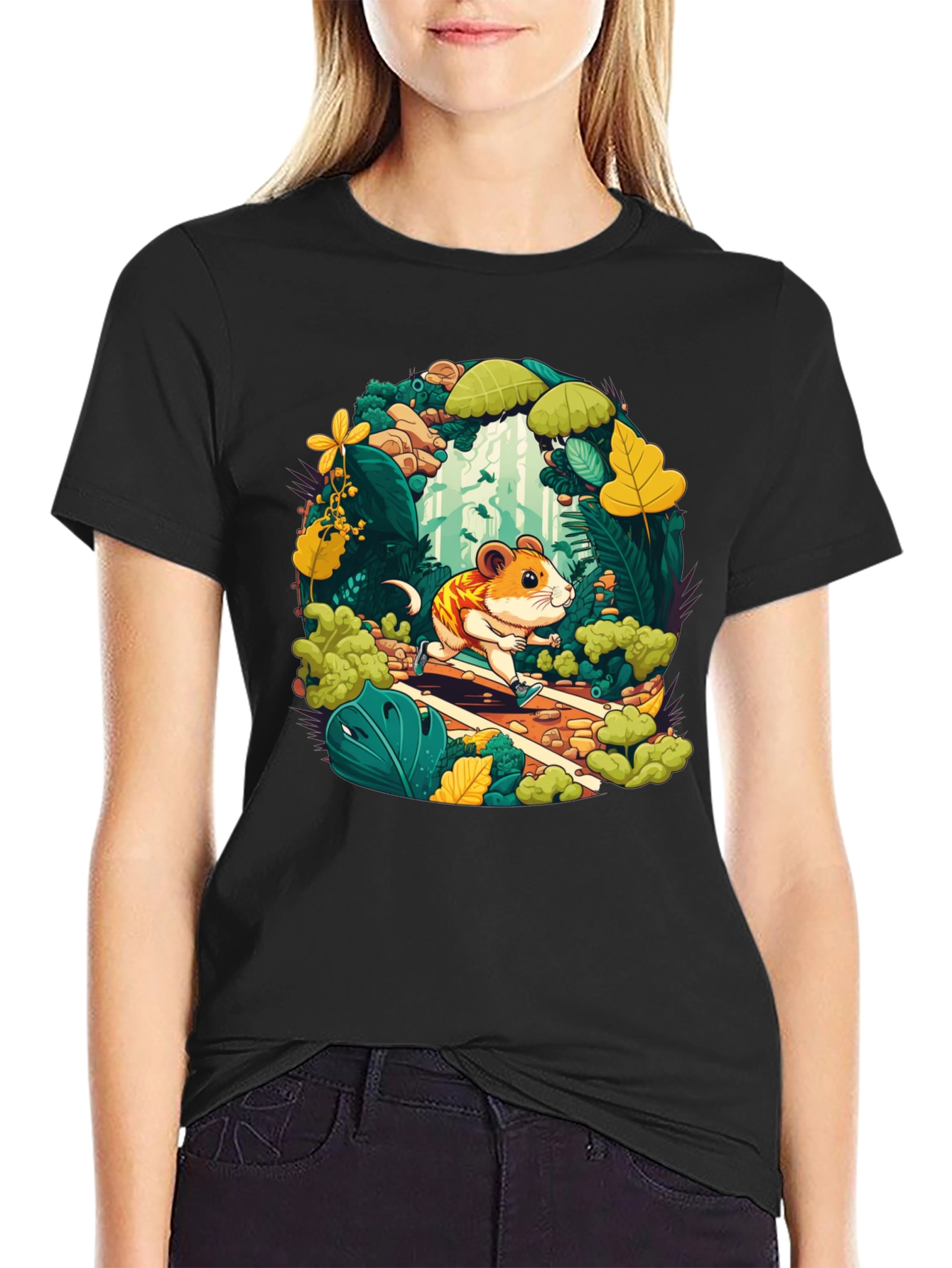 Hamster Running T-Shirt - Forest Adventure